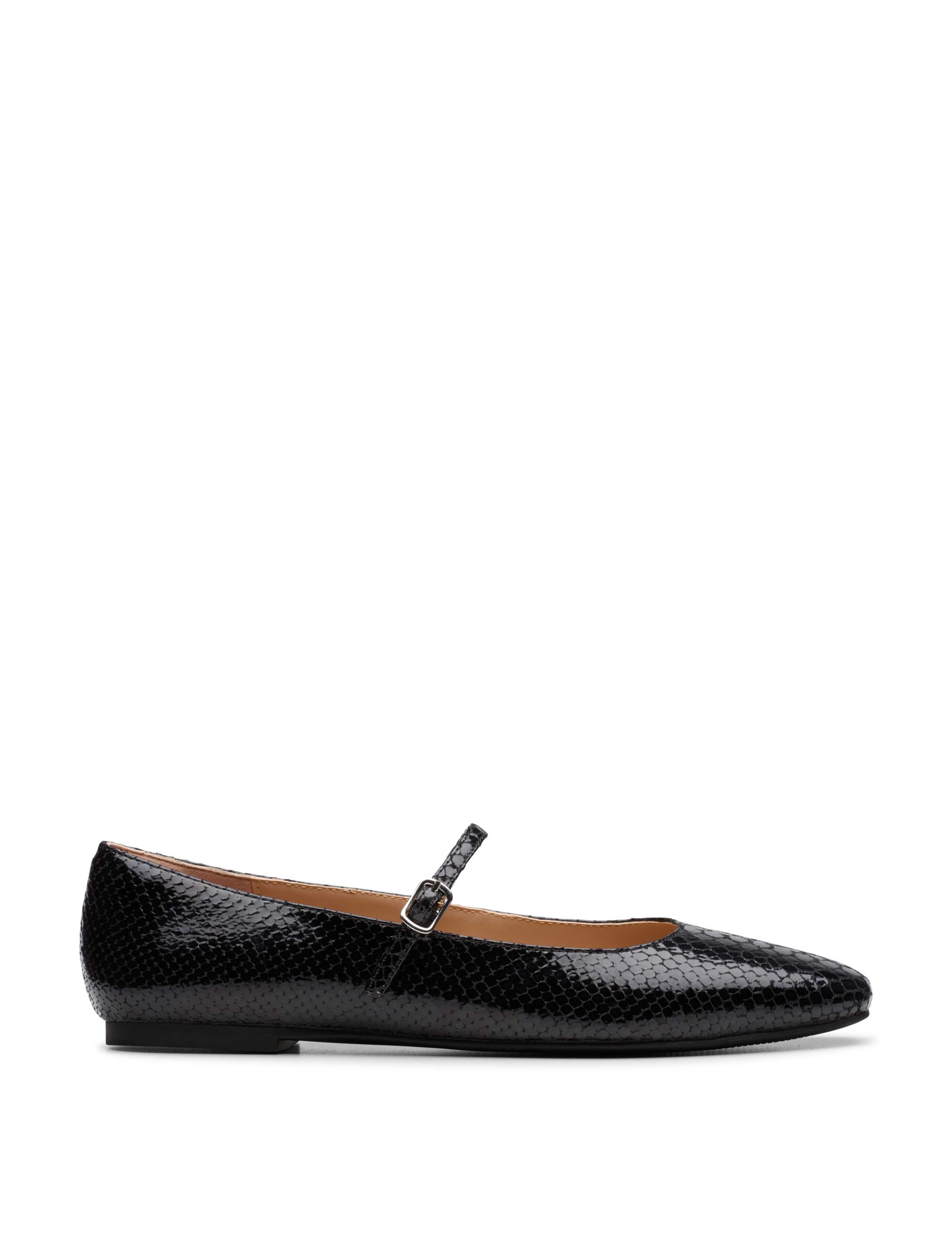 Patent Croc Buckle Mary Jane Ballet Pumps 1 of 7