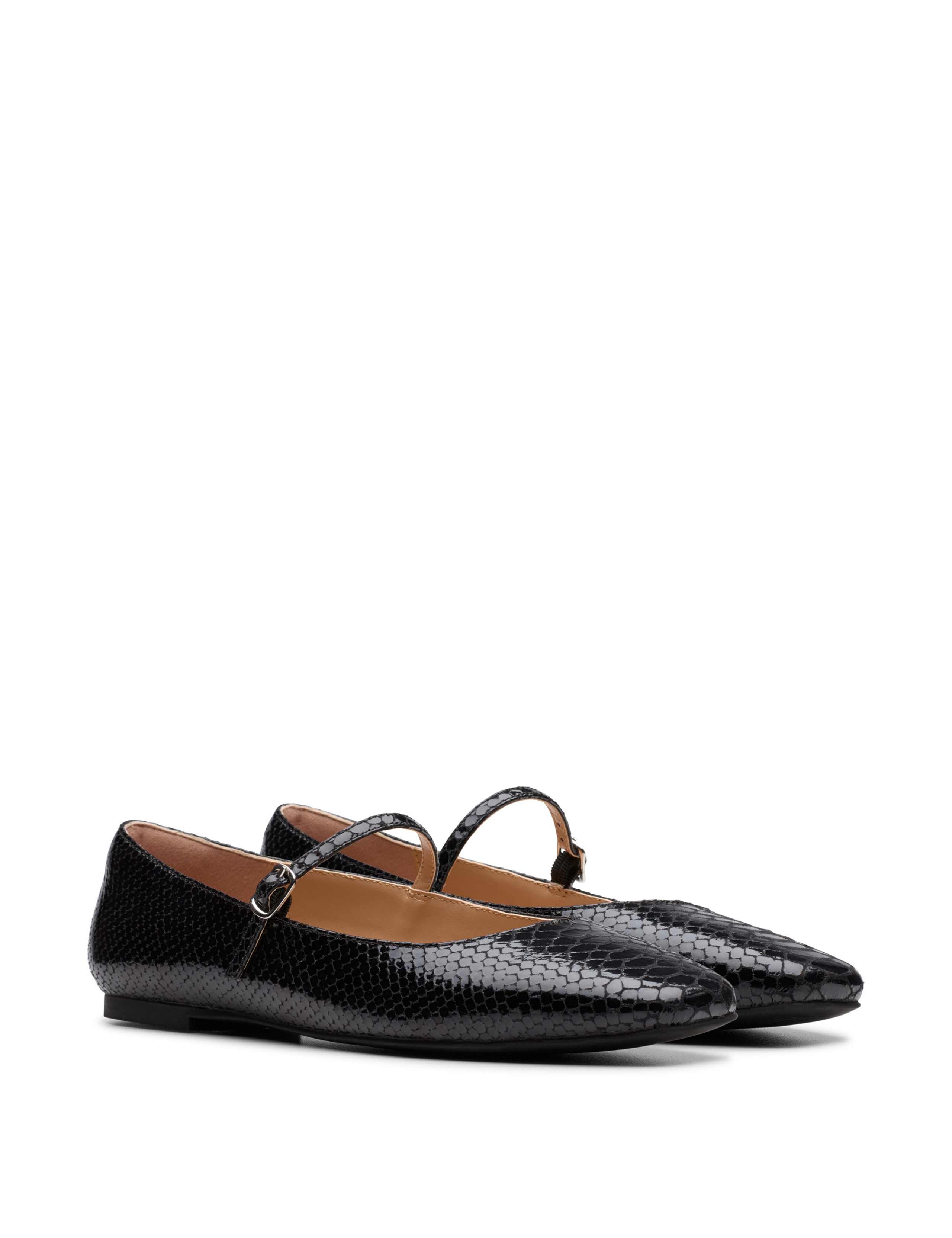 Patent Croc Buckle Mary Jane Ballet Pumps 2 of 7