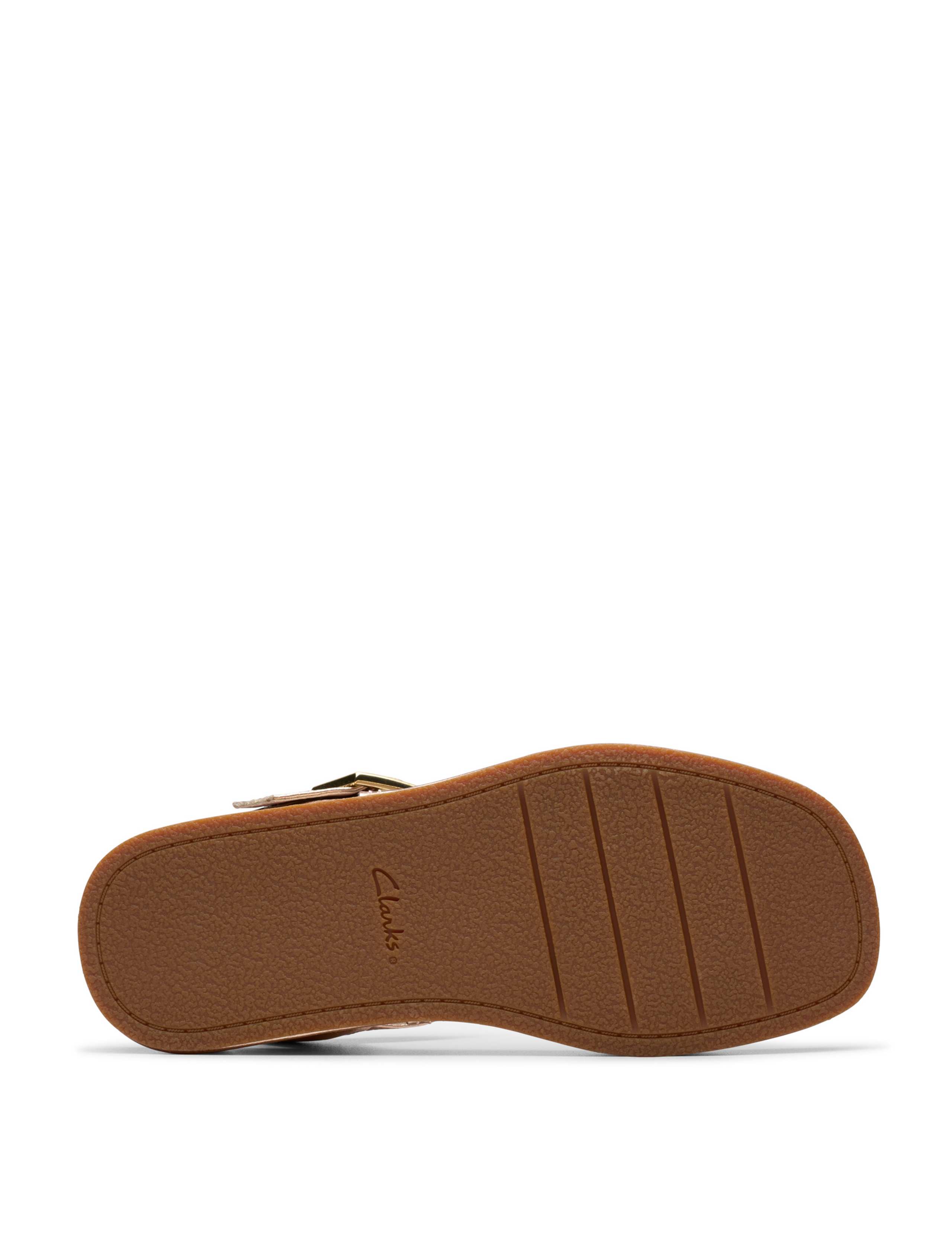 Leather Ankle Strap Flat Sandals 5 of 7