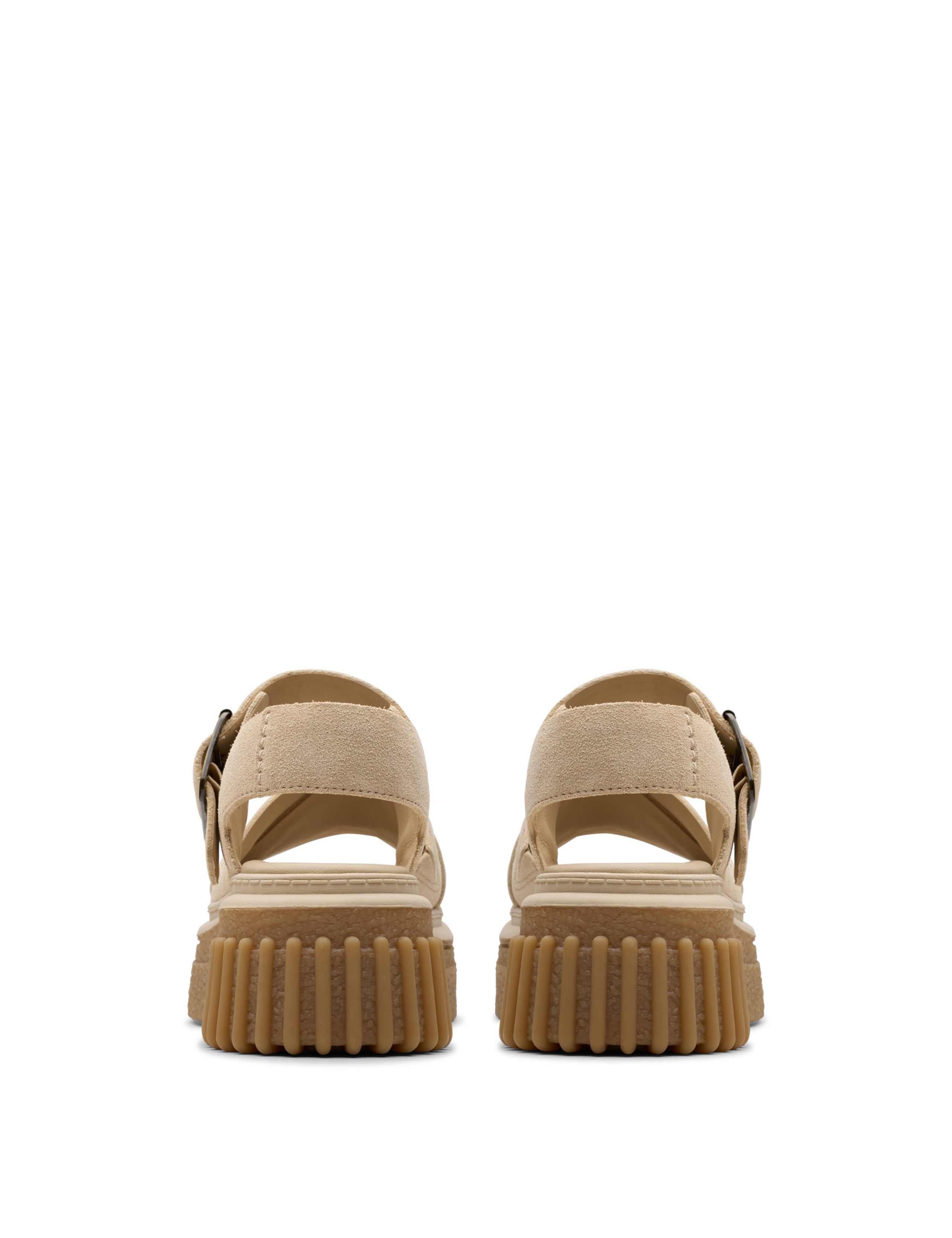 Leather Crossover Ankle Strap Flatform Sandals 5 of 7