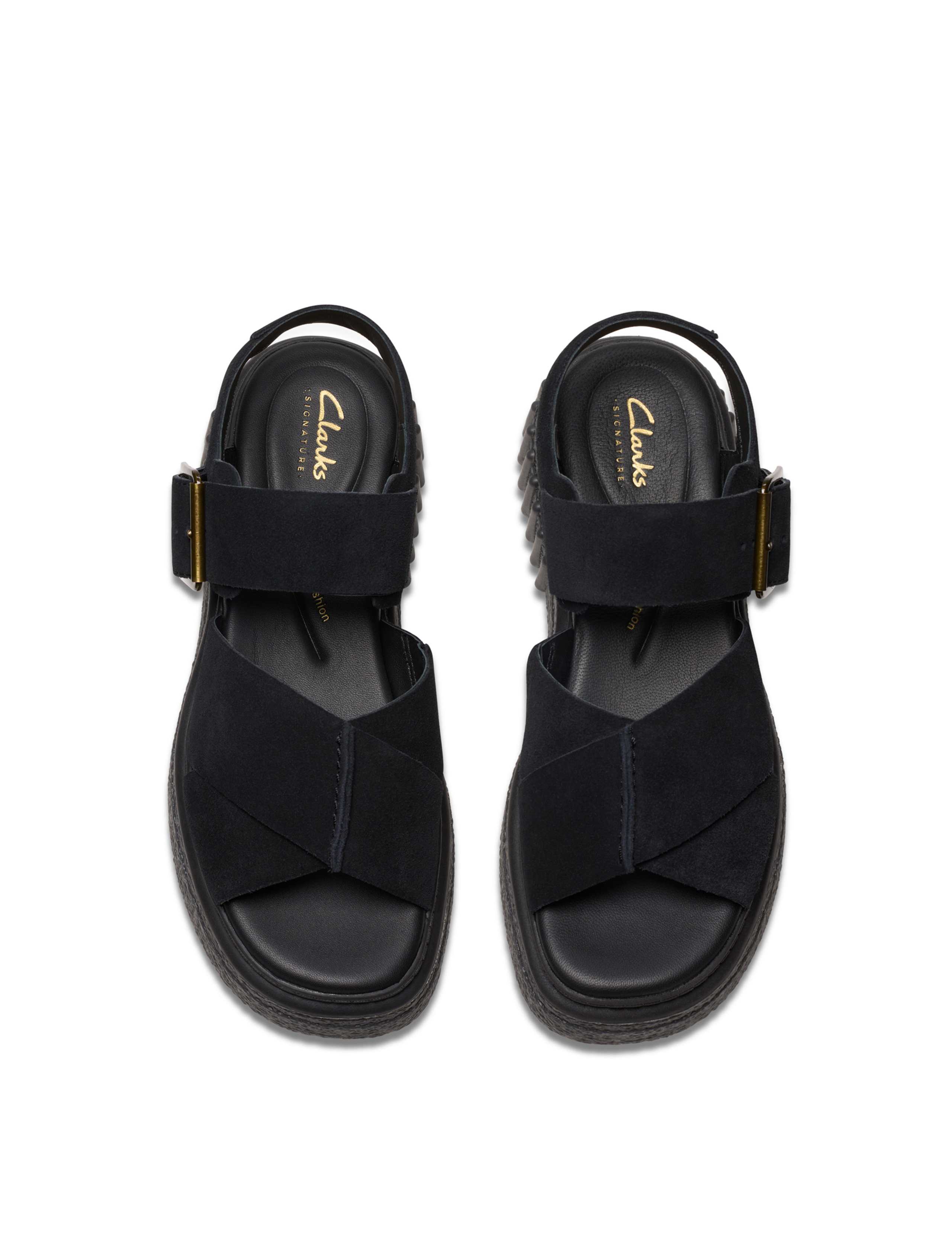 Leather Crossover Ankle Strap Flatform Sandals 6 of 7