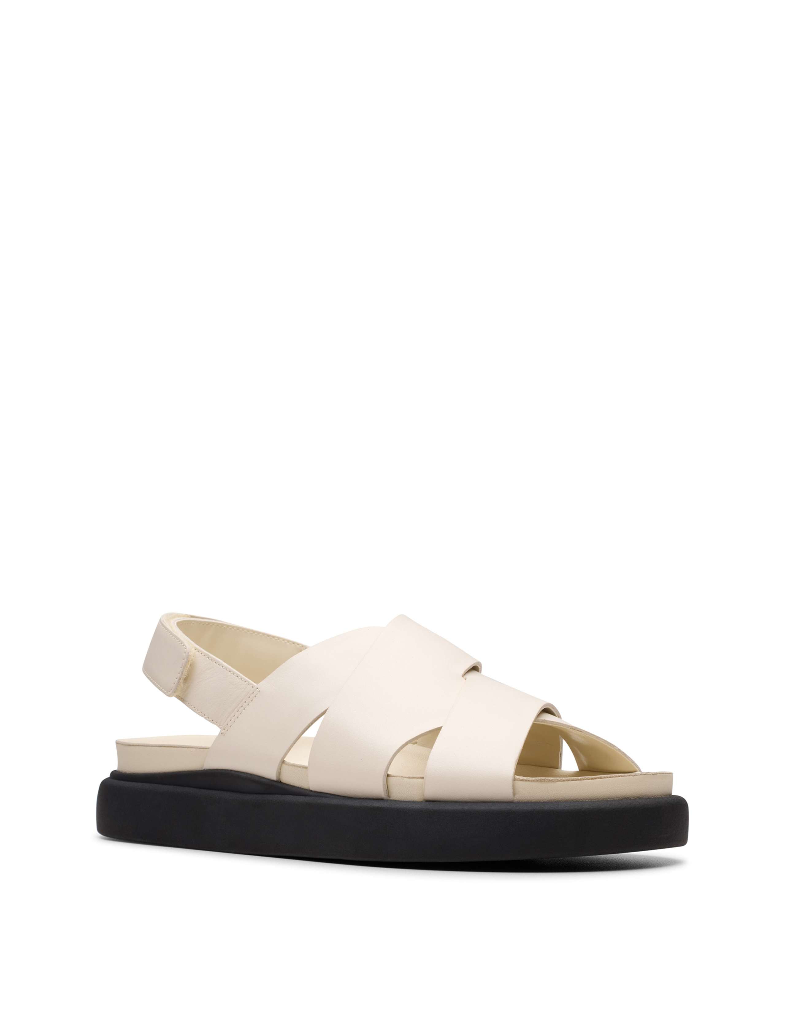 Leather Slingback Flat Sandals 3 of 7