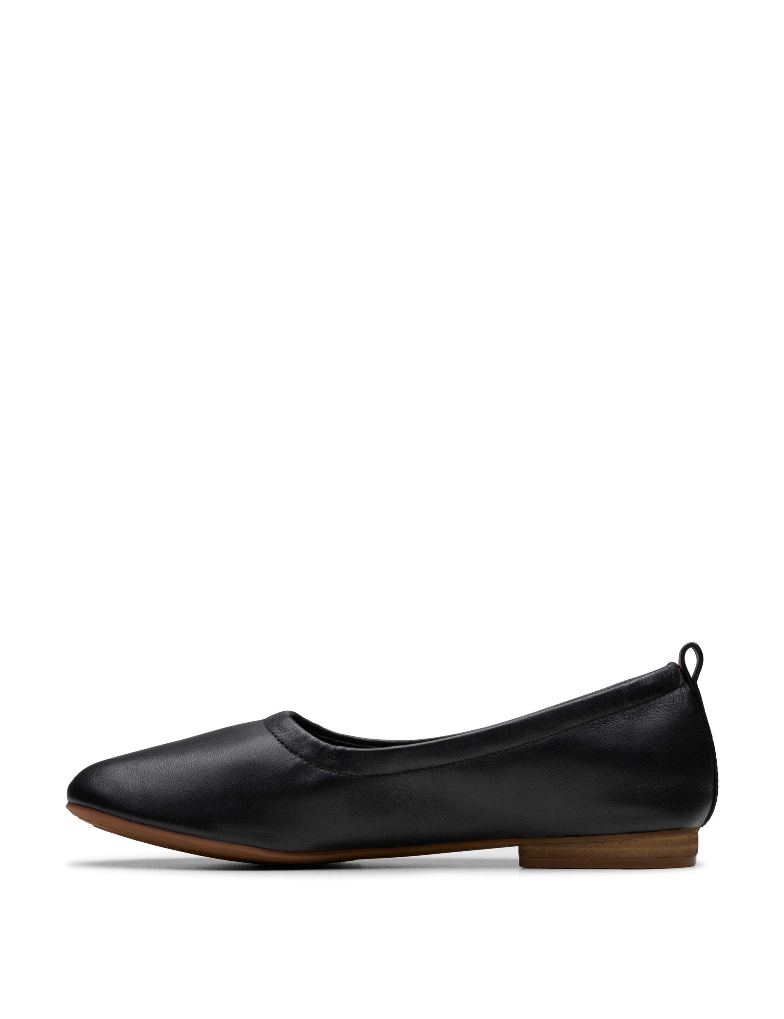 Wide Fit Leather Slip On Block Heel Pumps 3 of 7