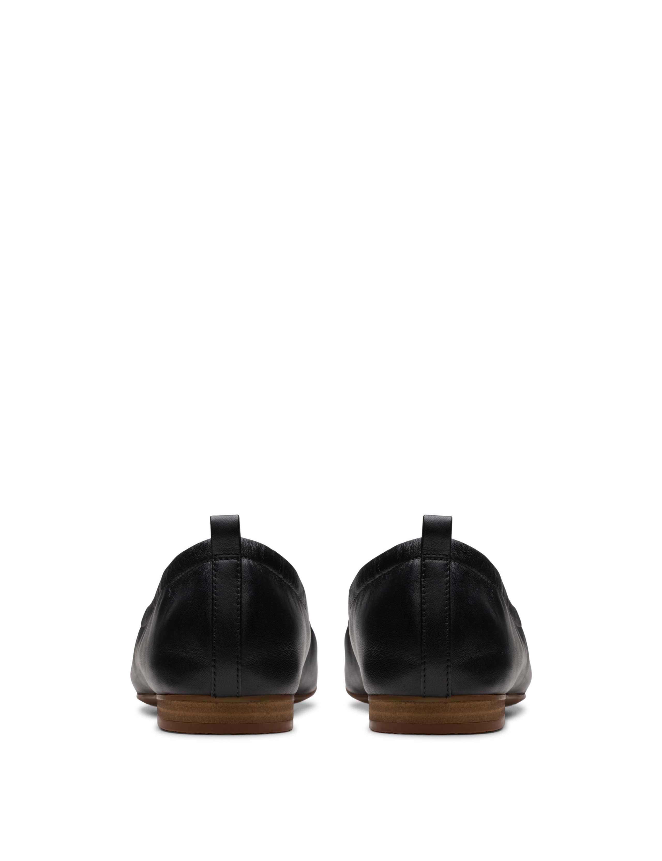 Wide Fit Leather Slip On Block Heel Pumps 5 of 7