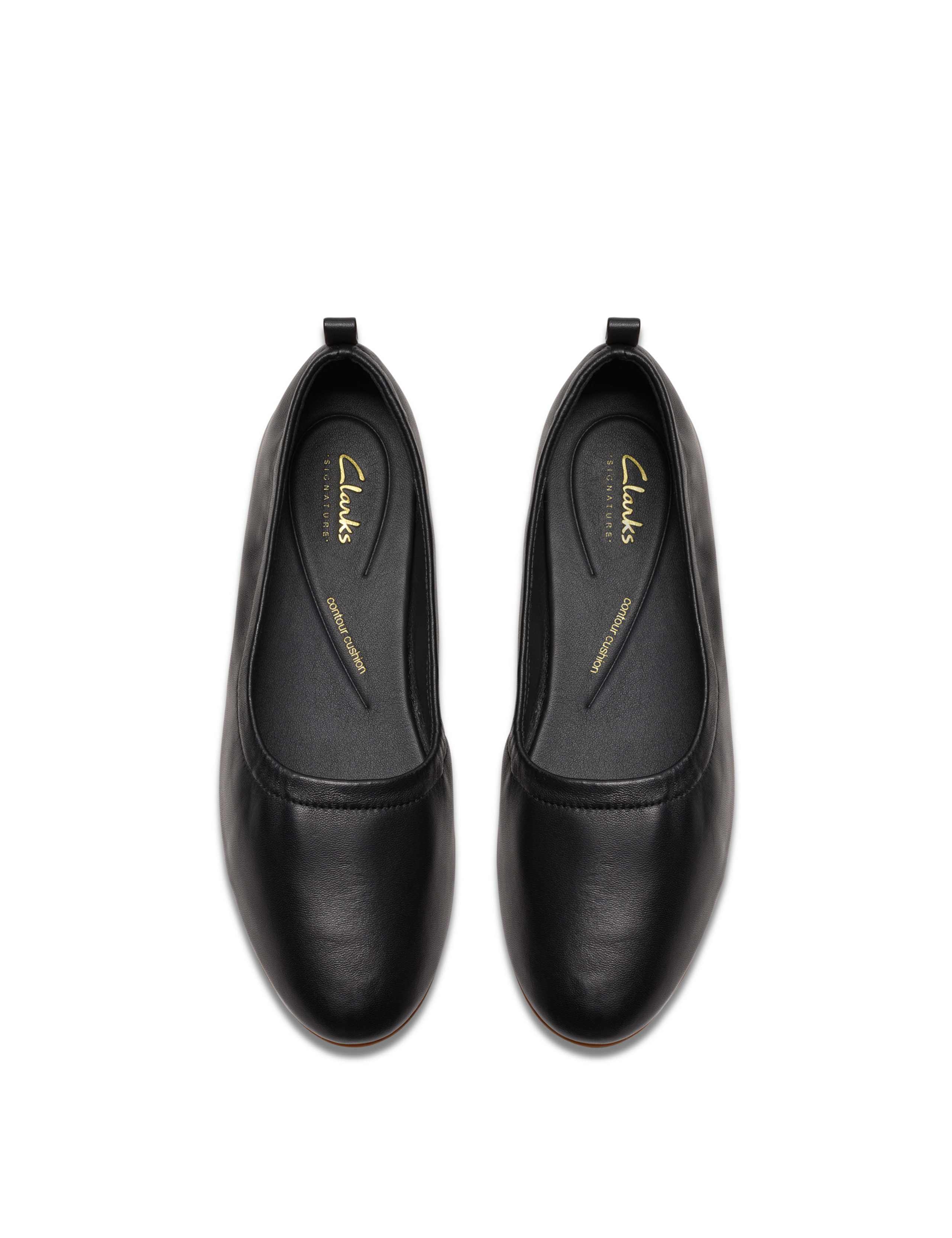 Wide Fit Leather Slip On Block Heel Pumps 6 of 7