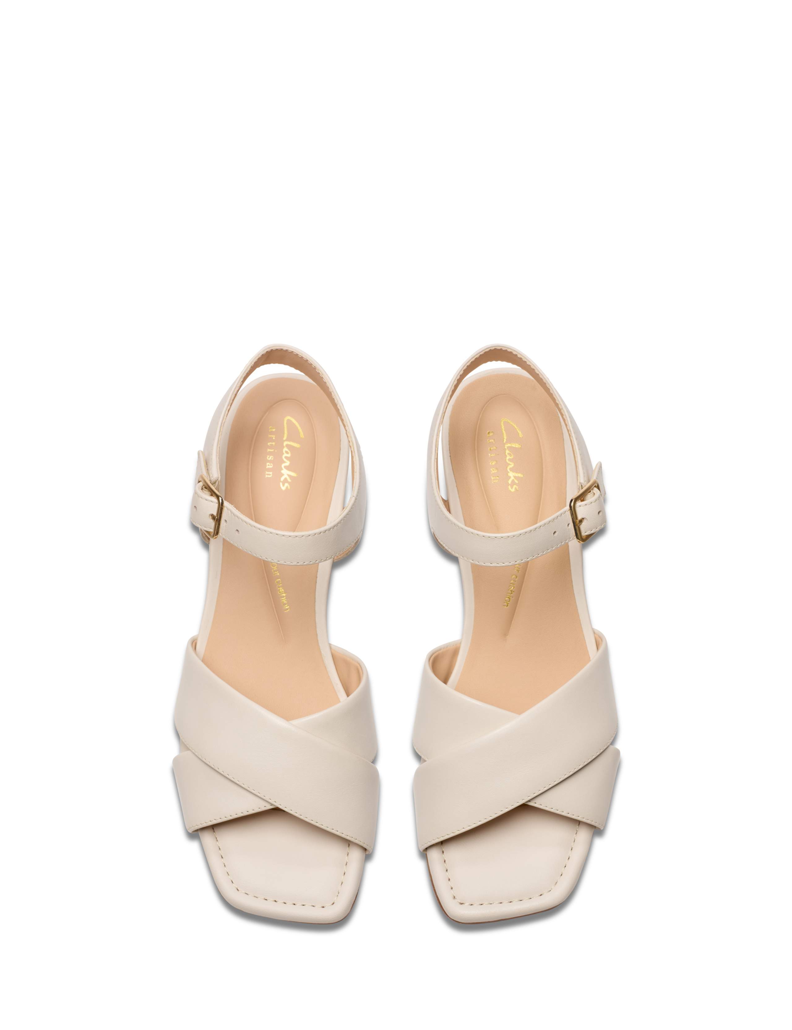Wide Fit Leather Ankle Strap Block Heel Sandals 5 of 7