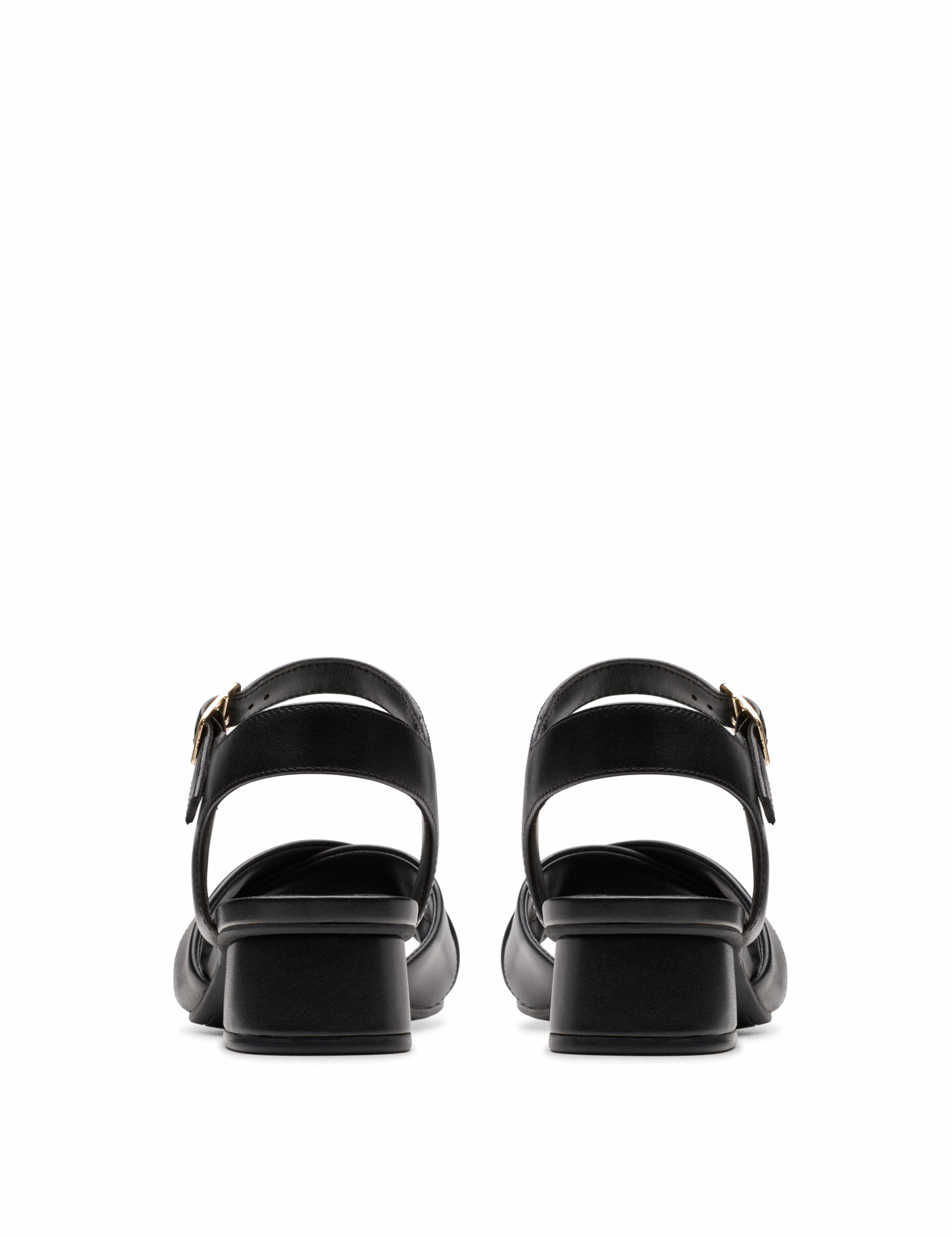 Leather Ankle Strap Block Heel Sandals 7 of 7