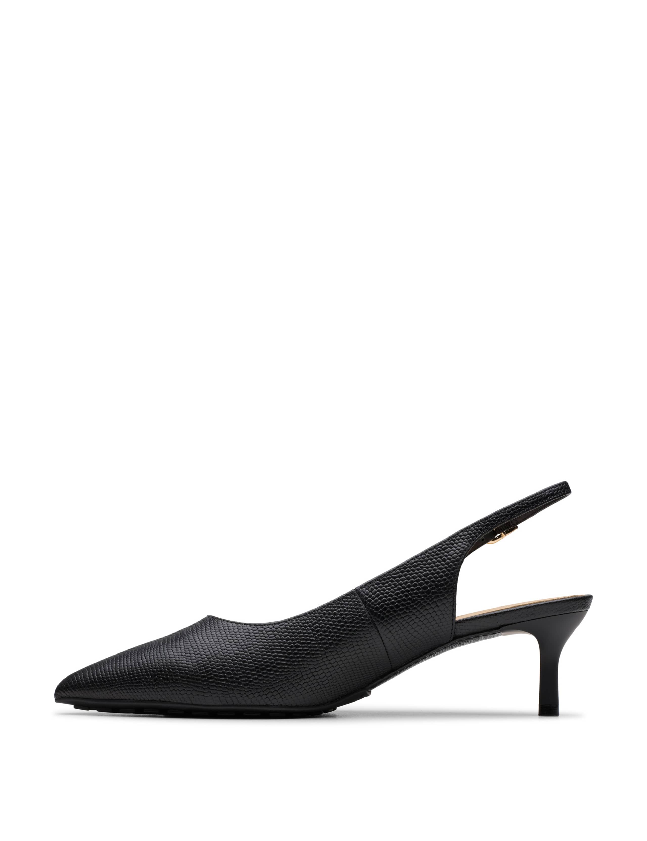 Leather Stiletto Heel Pointed Slingback Shoes 3 of 7