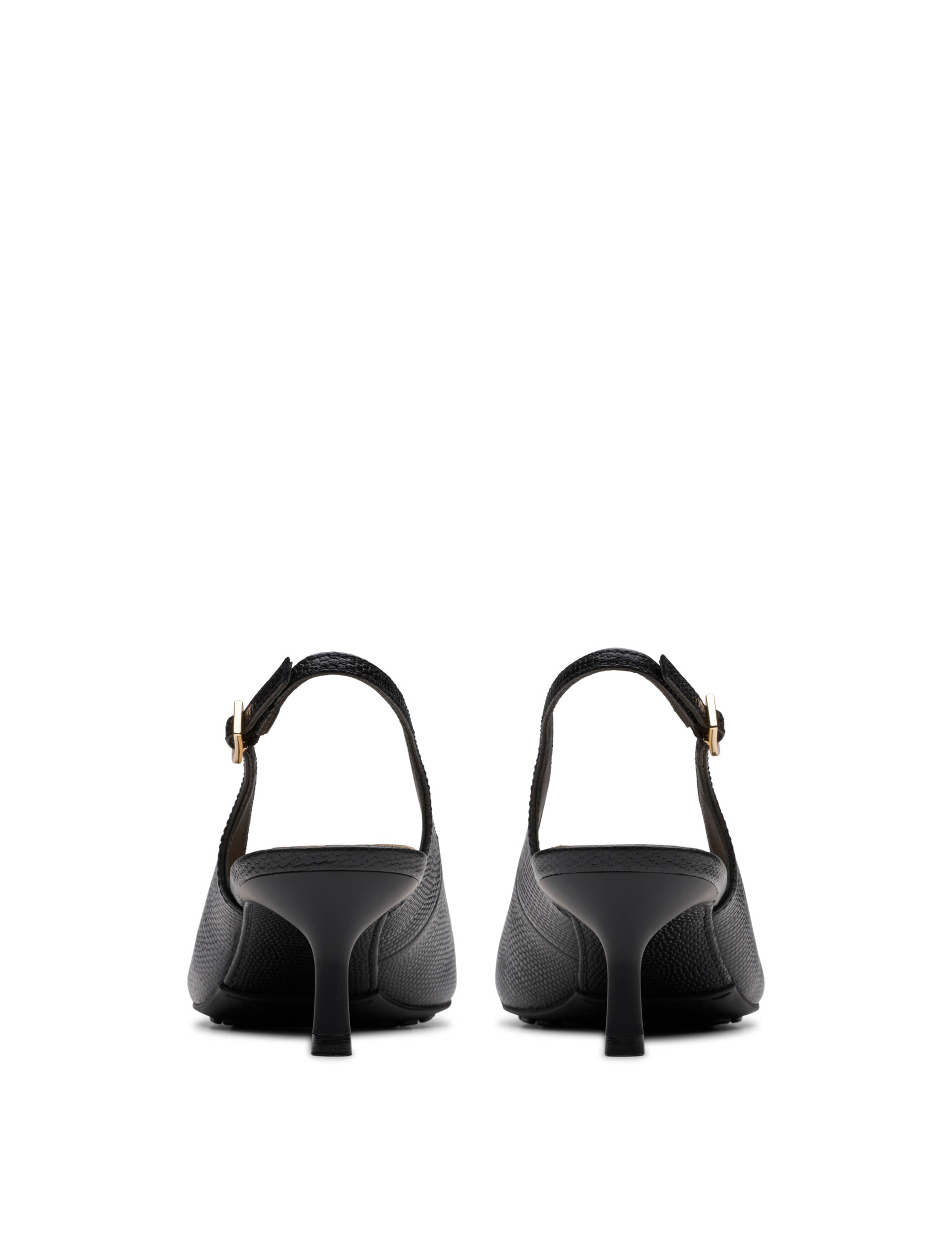 Leather Stiletto Heel Pointed Slingback Shoes 5 of 7