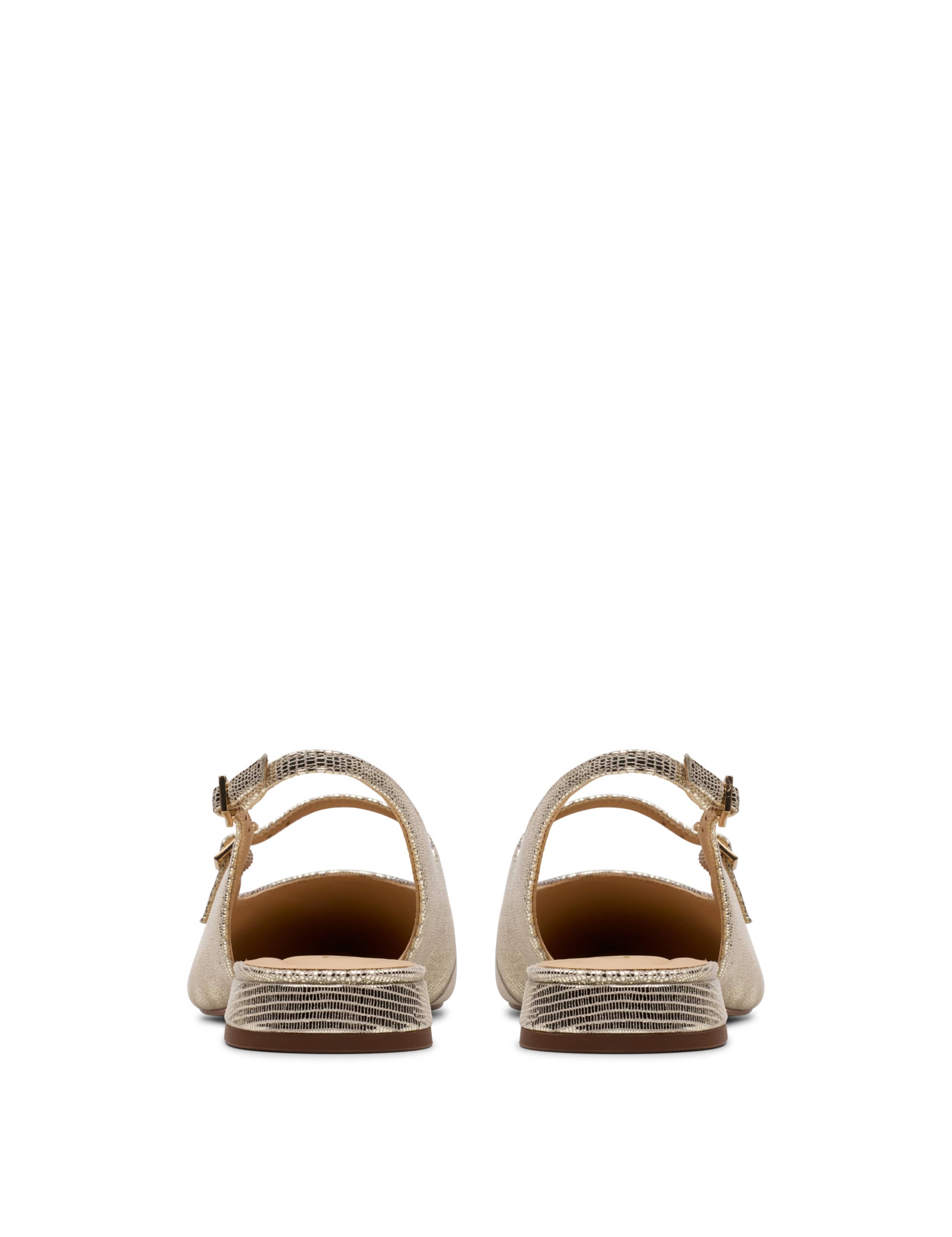 Leather Flat Pointed Slingback Shoes 5 of 7