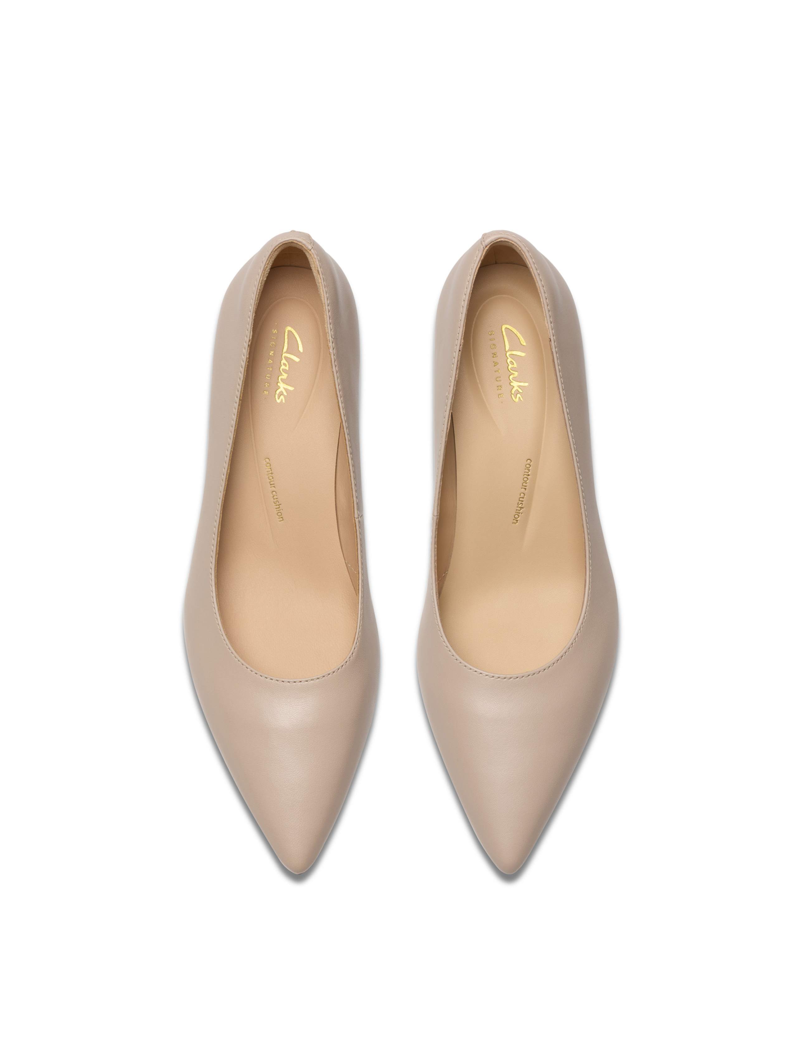 Leather Kitten Heel Pointed Court Shoes 6 of 7