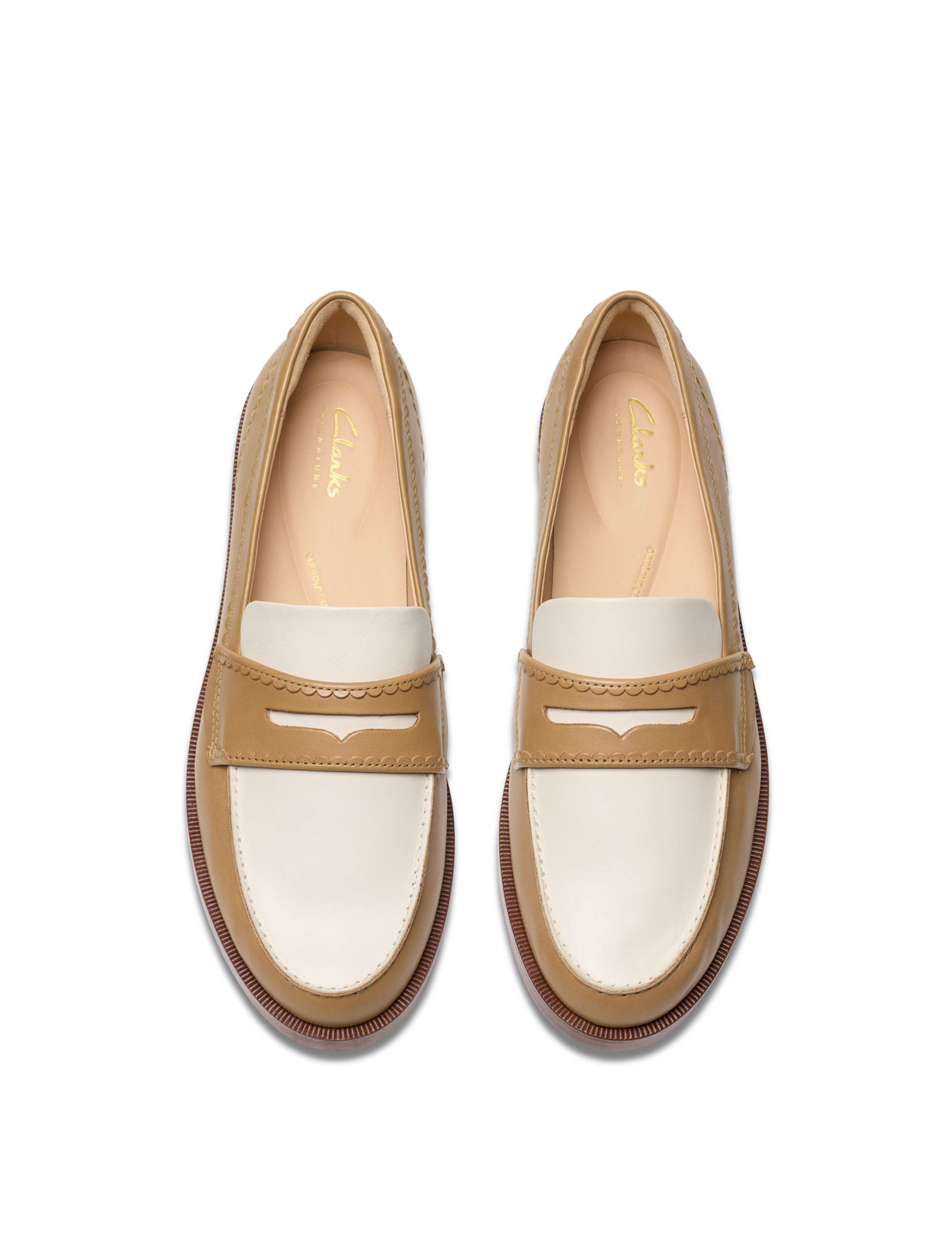 Leather Block Heel Loafers 6 of 7