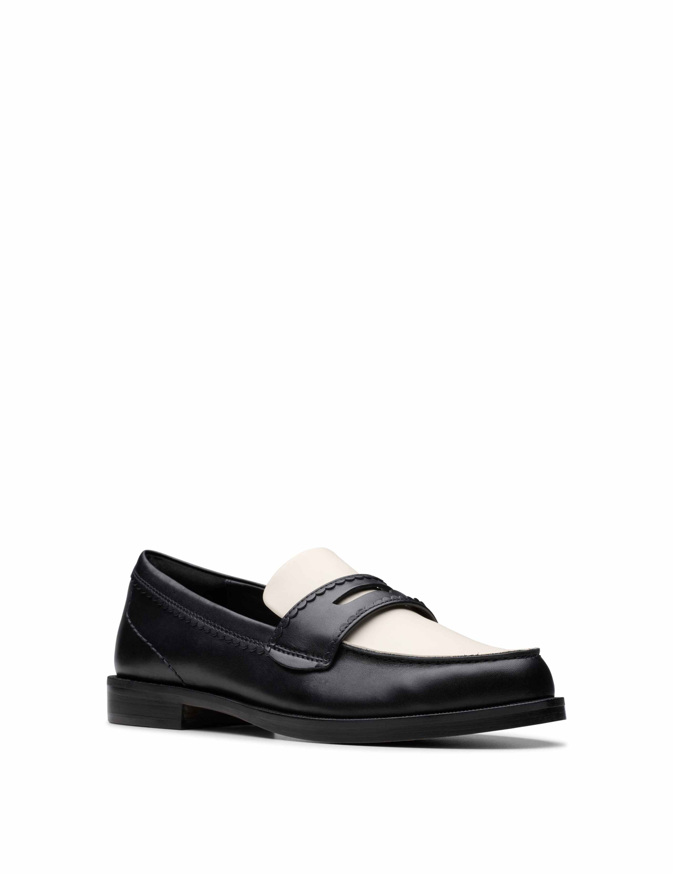 Leather Block Heel Loafers 7 of 7
