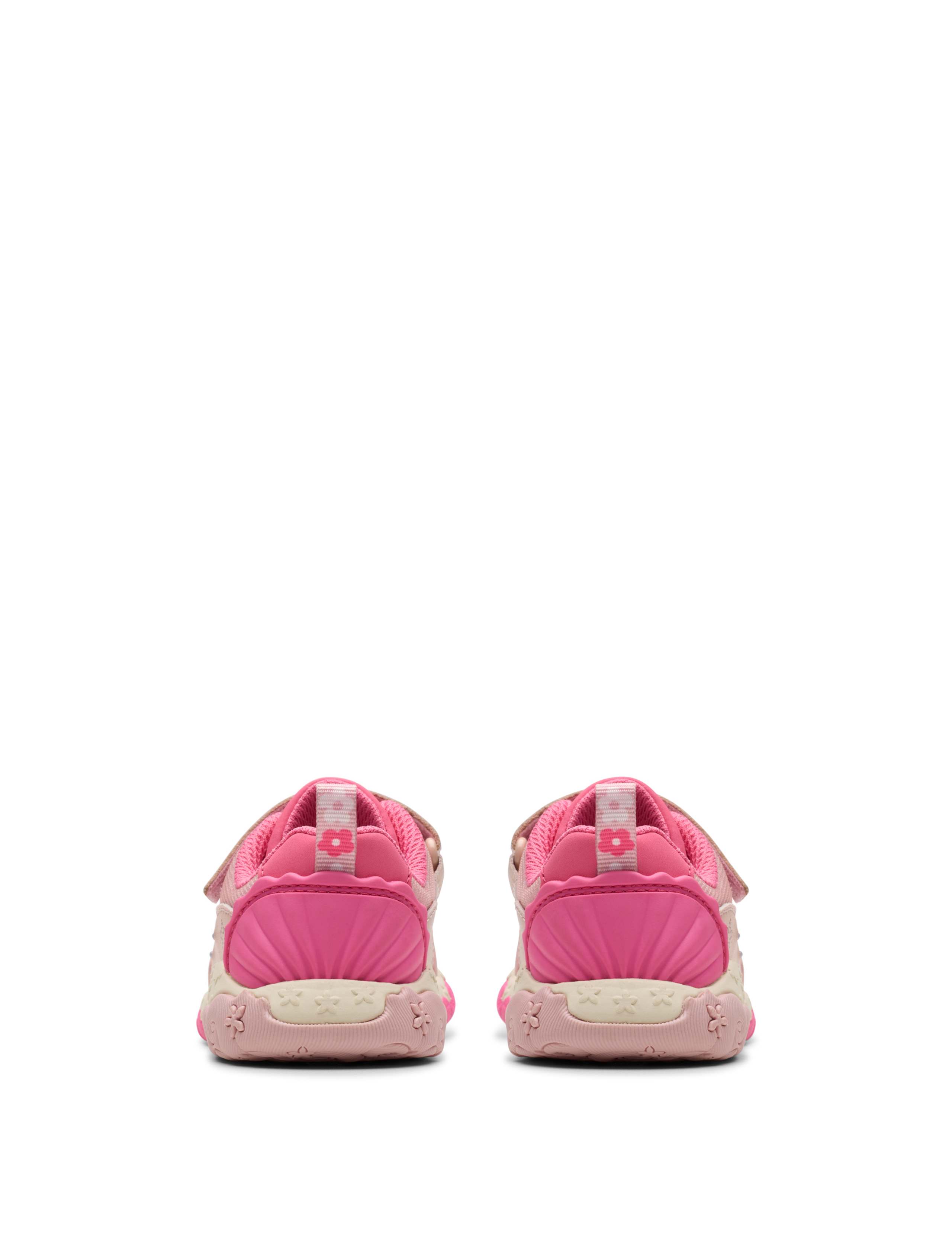 Kids’ Leather Floral Riptape Trainers (4 Small - 6½ Small) 5 of 8