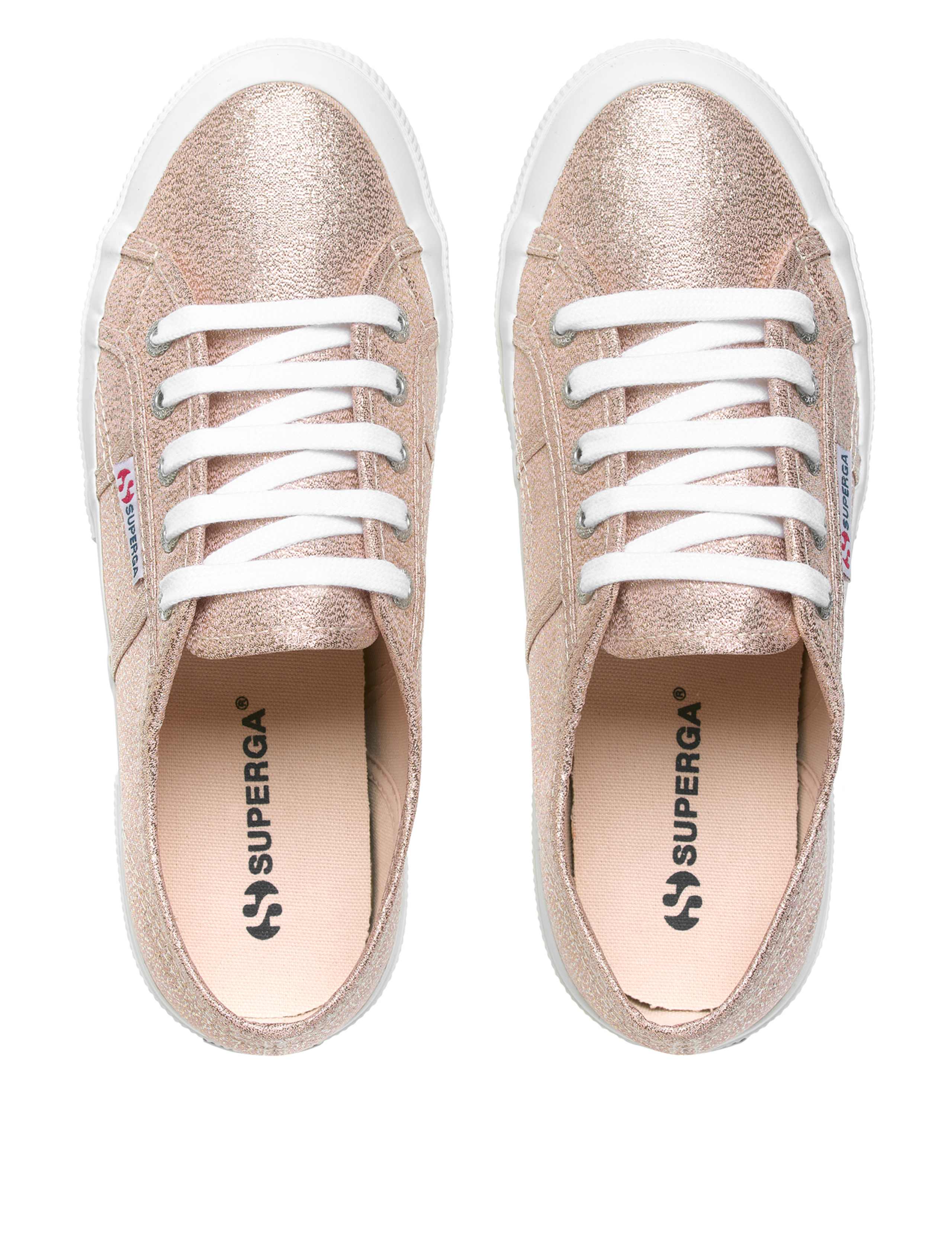 Canvas Lace Up Glitter Trainers 3 of 5