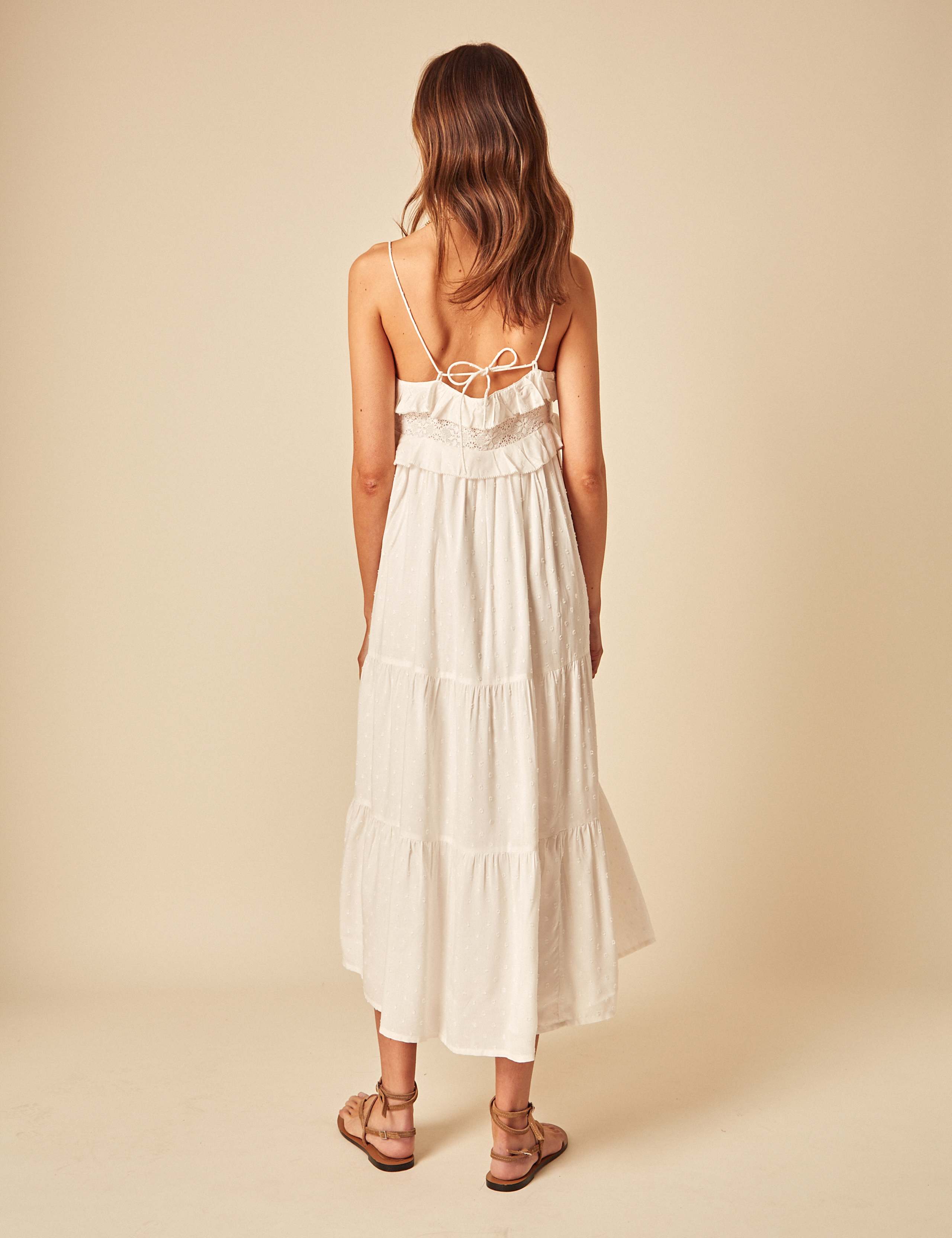 Pure Cotton Broiderie Square Neck Dress 2 of 4
