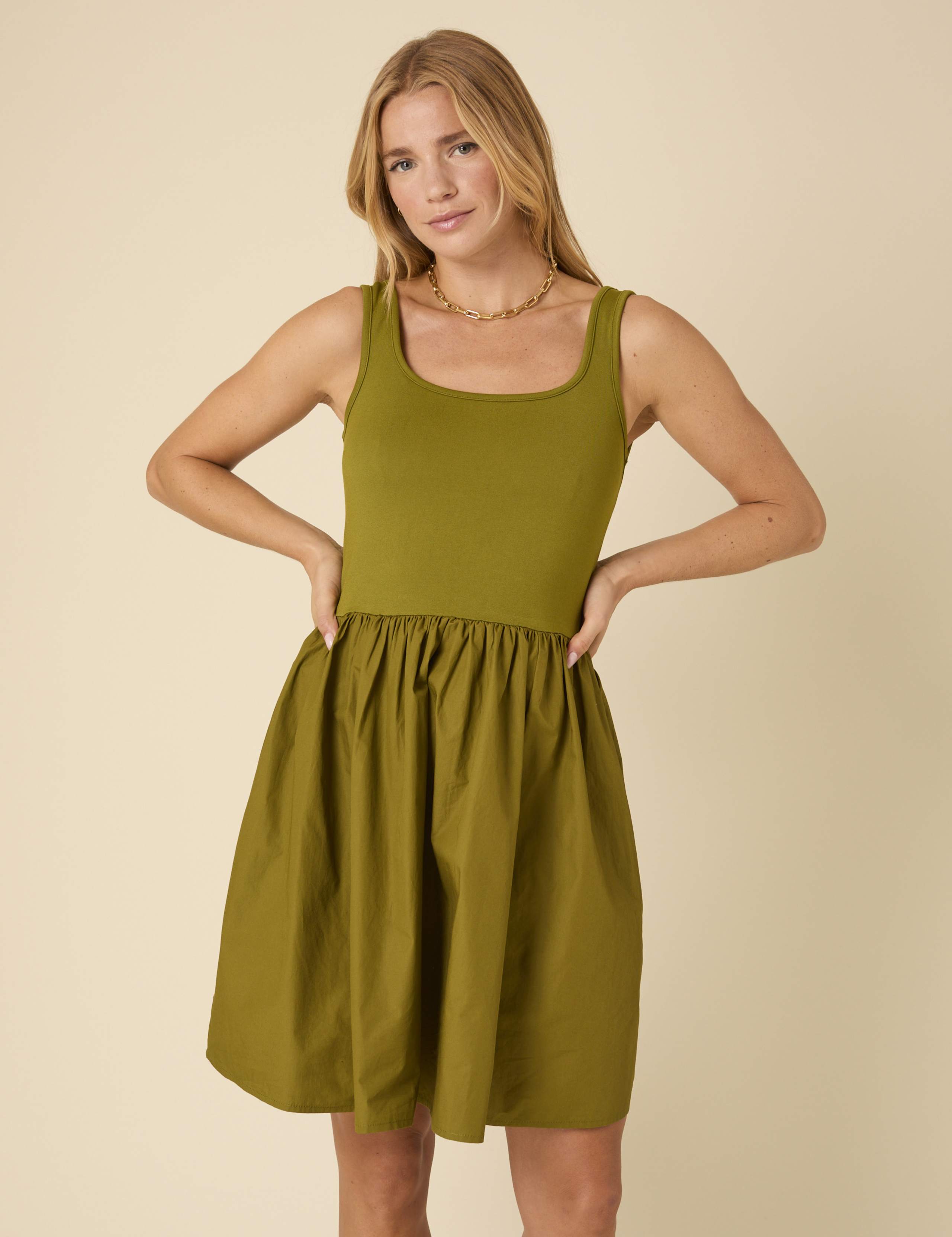 Scoop Neck Mini Skater Dress 2 of 5