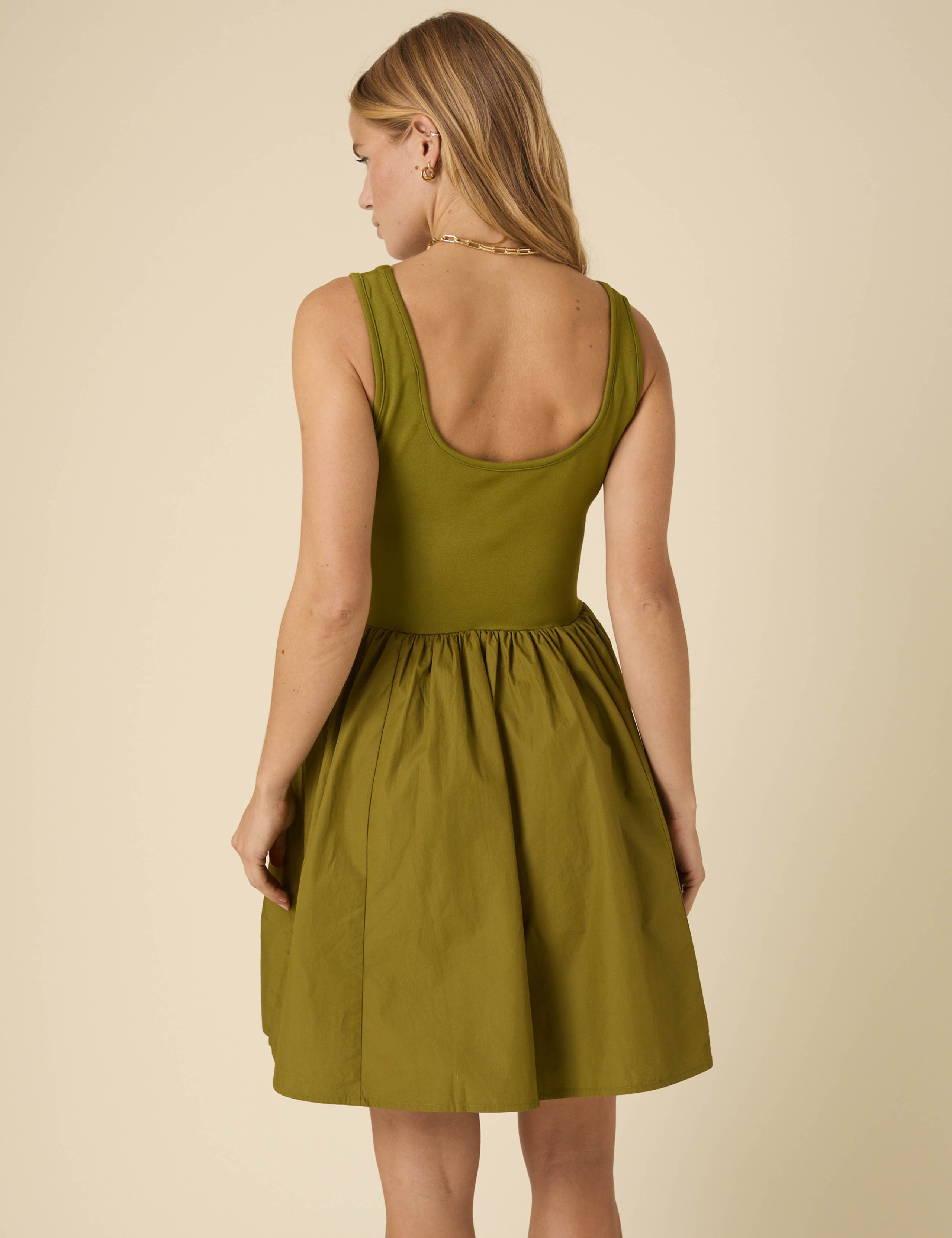 Scoop Neck Mini Skater Dress 3 of 5