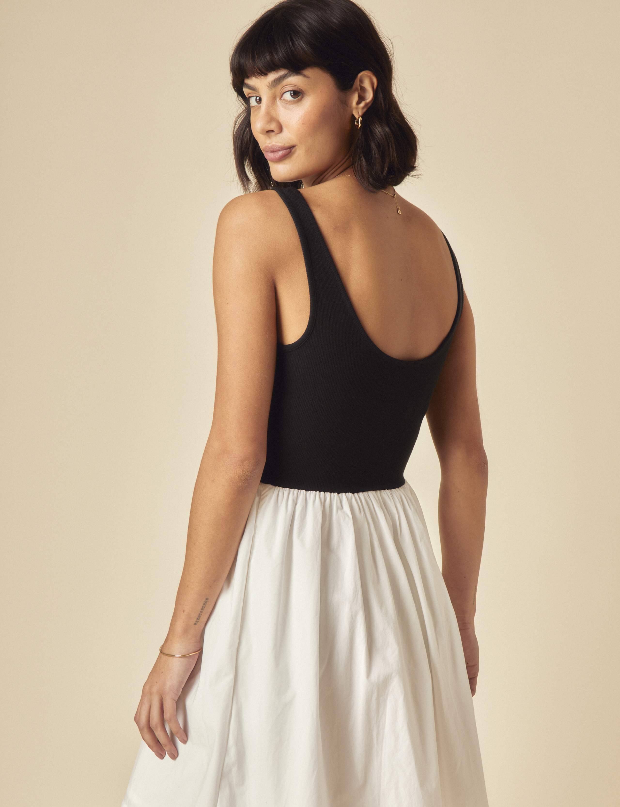 Pure Cotton Angled Seam Mini Waisted Dress 3 of 5