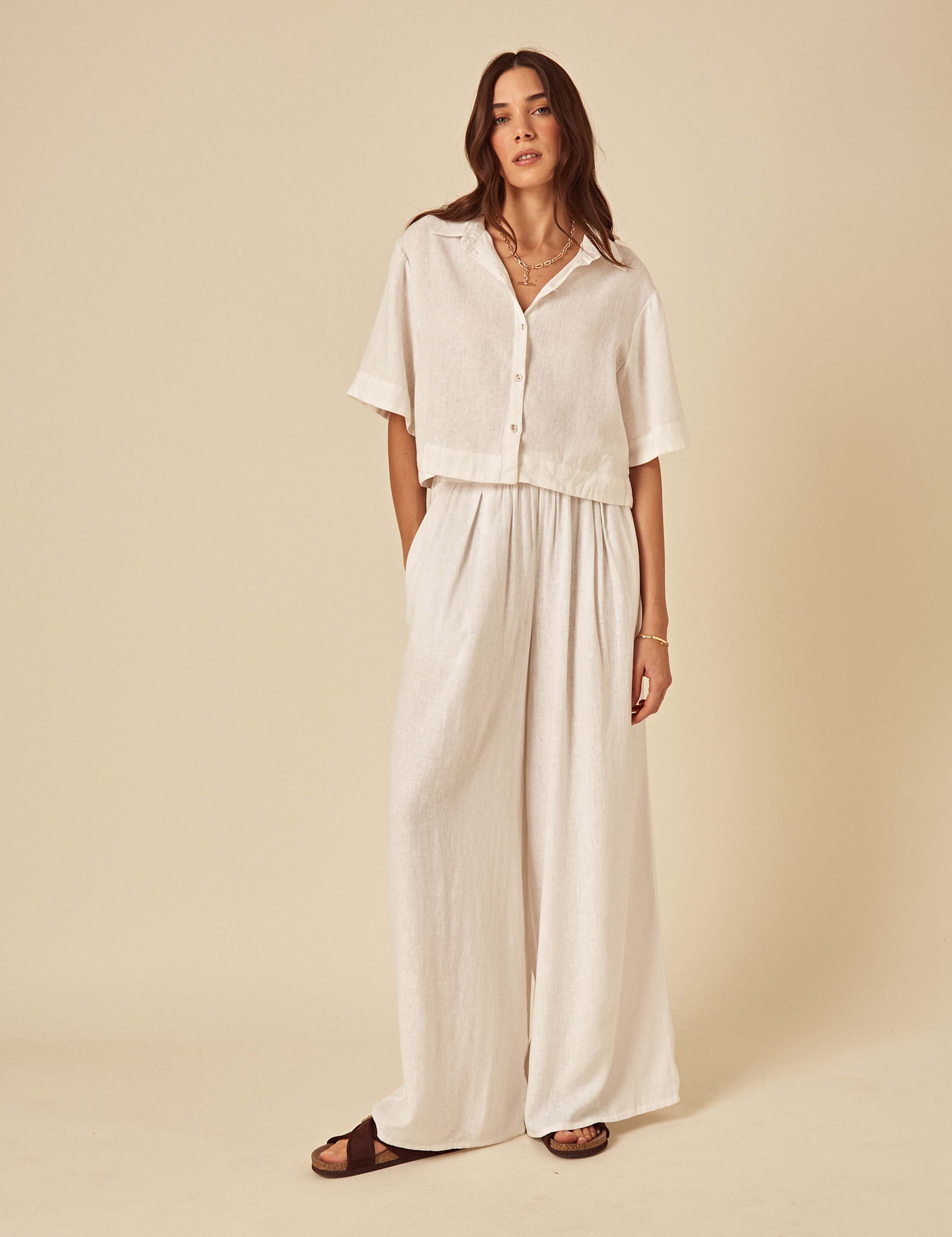 Linen Rich Button Through Collared Shirt 2 of 6