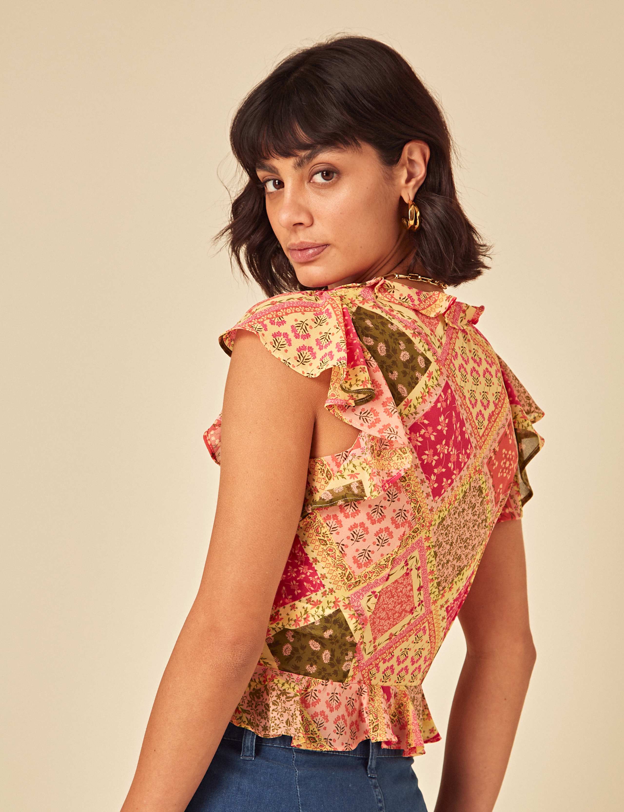 Floral Peplum Top 3 of 4