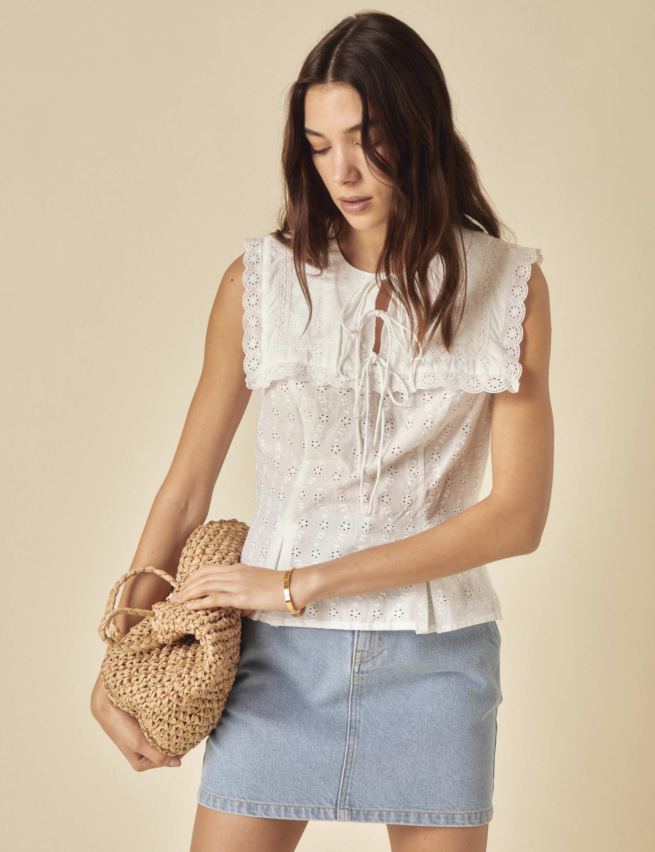 Pure Cotton Broderie Top 5 of 5