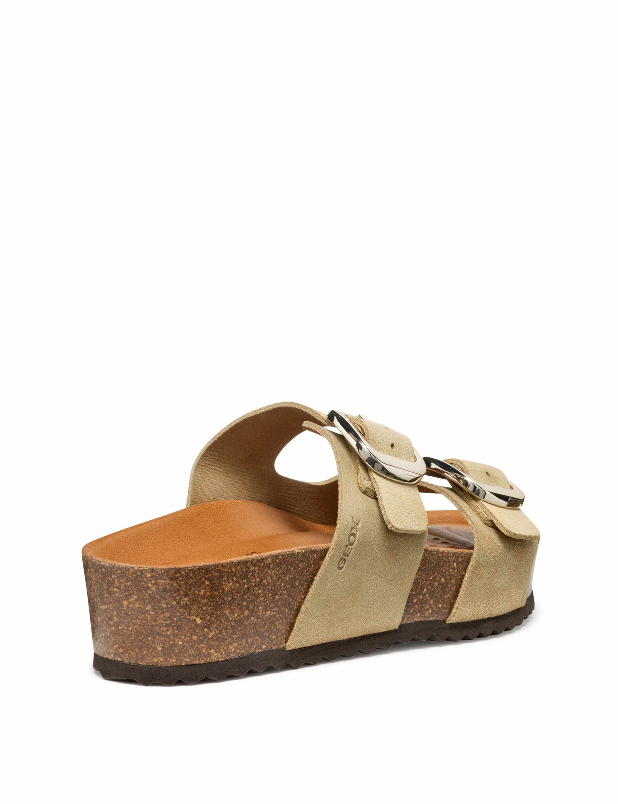 Suede Platform Slider Slippers 4 of 6