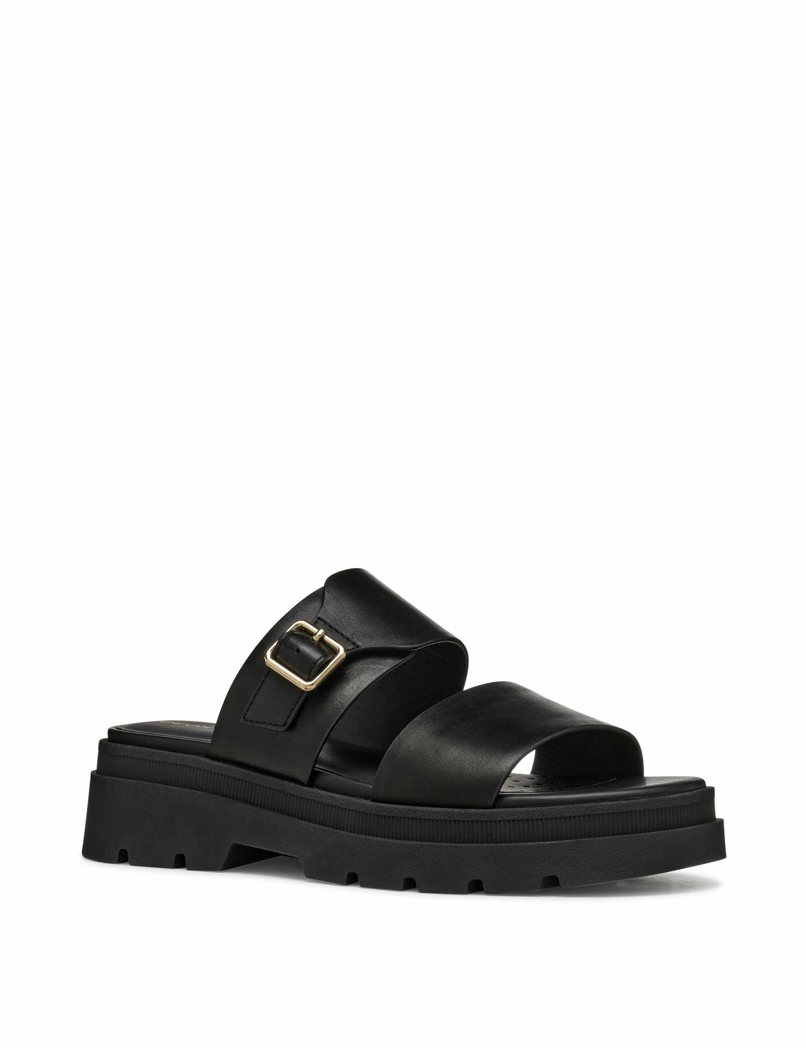 Leather Buckle Flatform Sandals 2 of 6