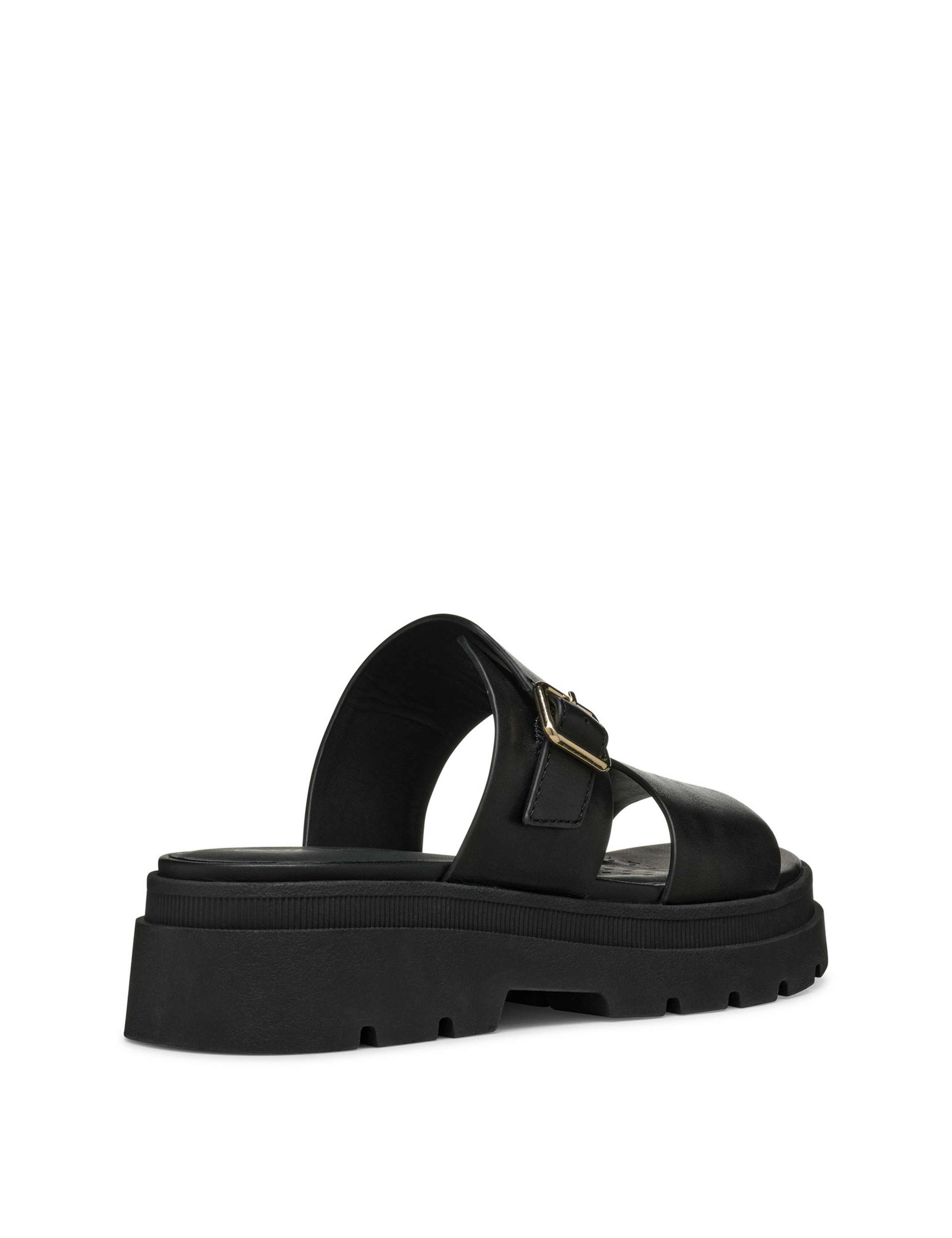Leather Buckle Flatform Sandals 4 of 6