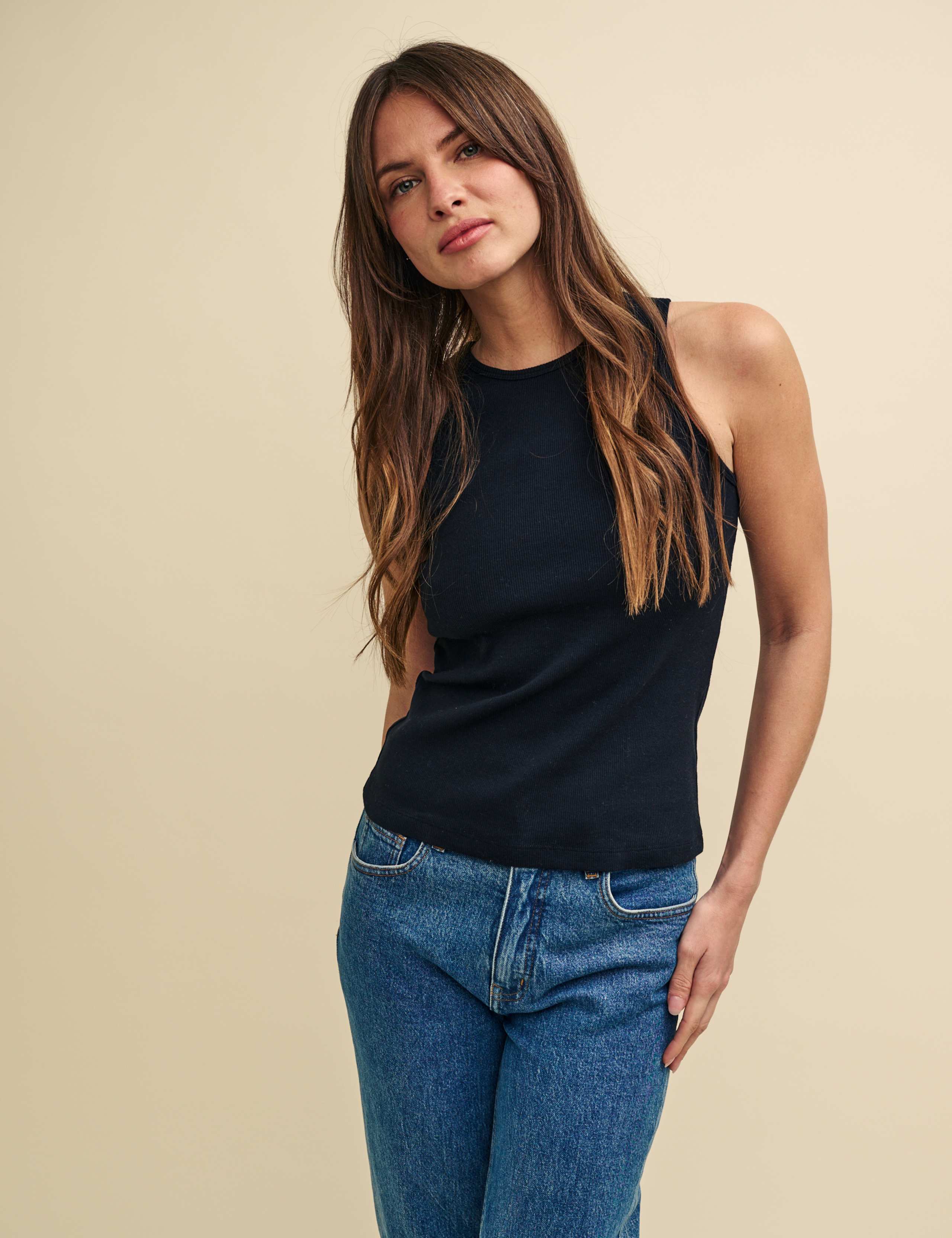 Cotton Rich Racer Back Tank Top 2 of 6