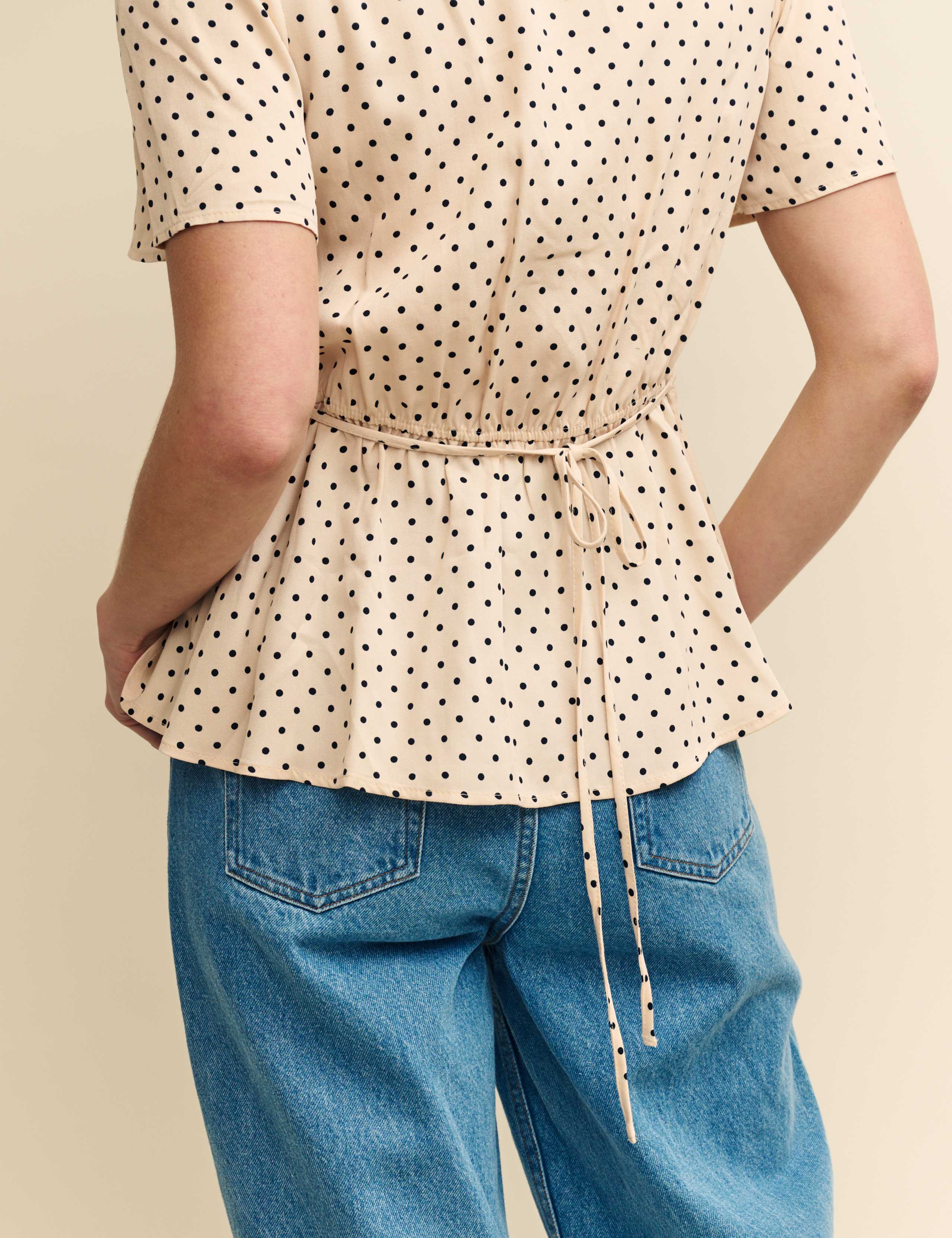トップス yilon DOT FRILL BLOUSE Dot frill blouse – YILON