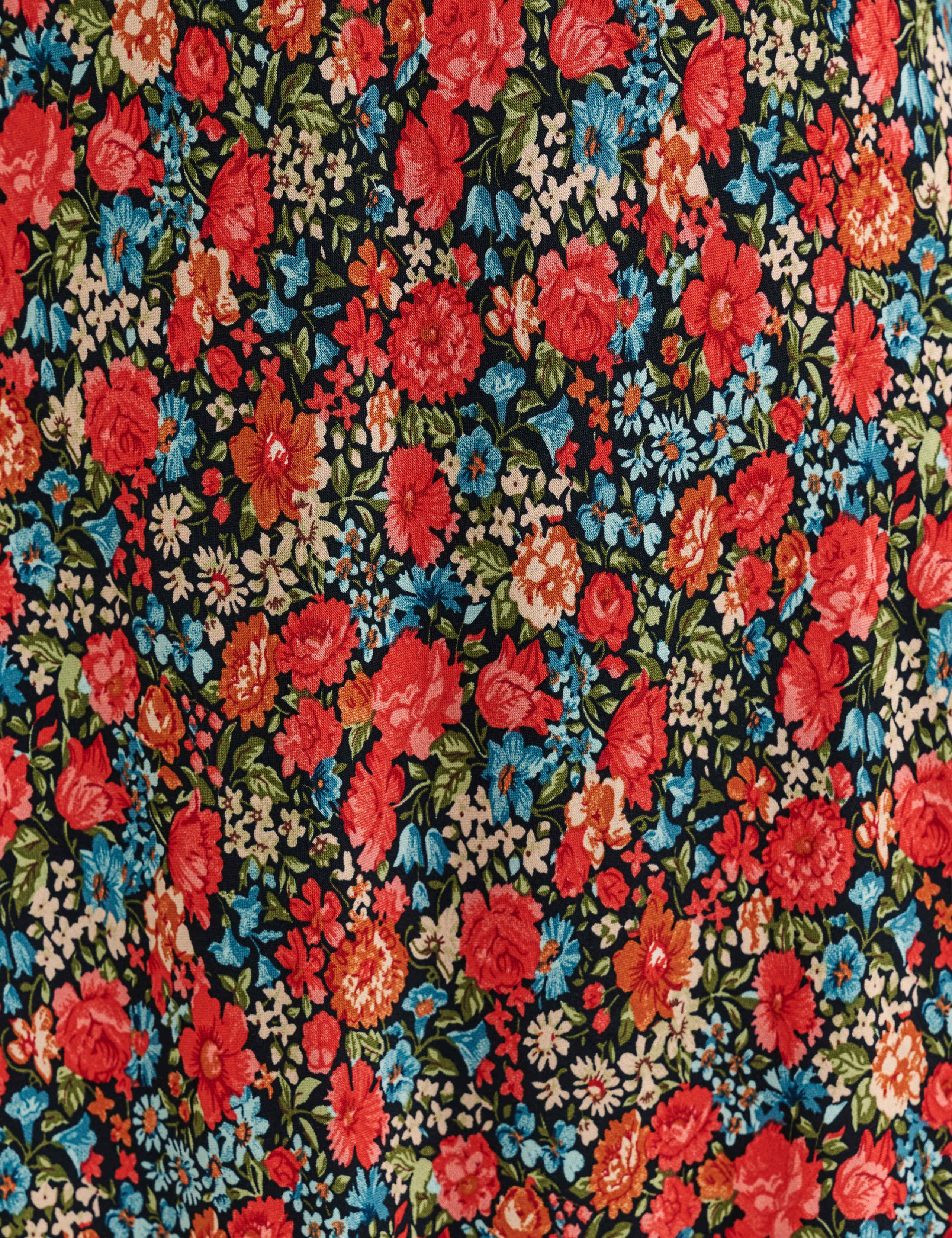 Floral V-Neck Midi Waisted Dress 7 of 8