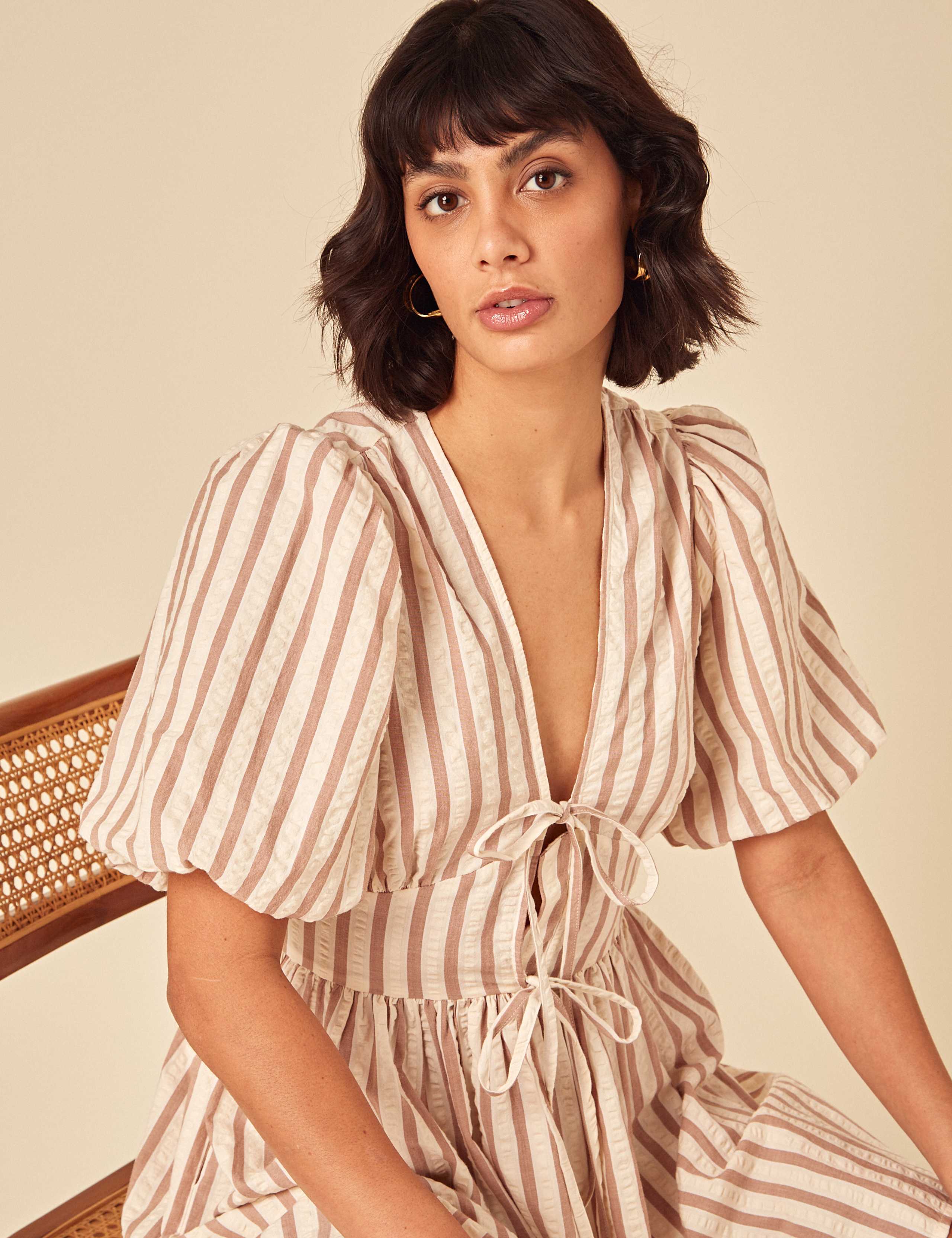 Pure Cotton Striped Mini Smock Dress 4 of 4
