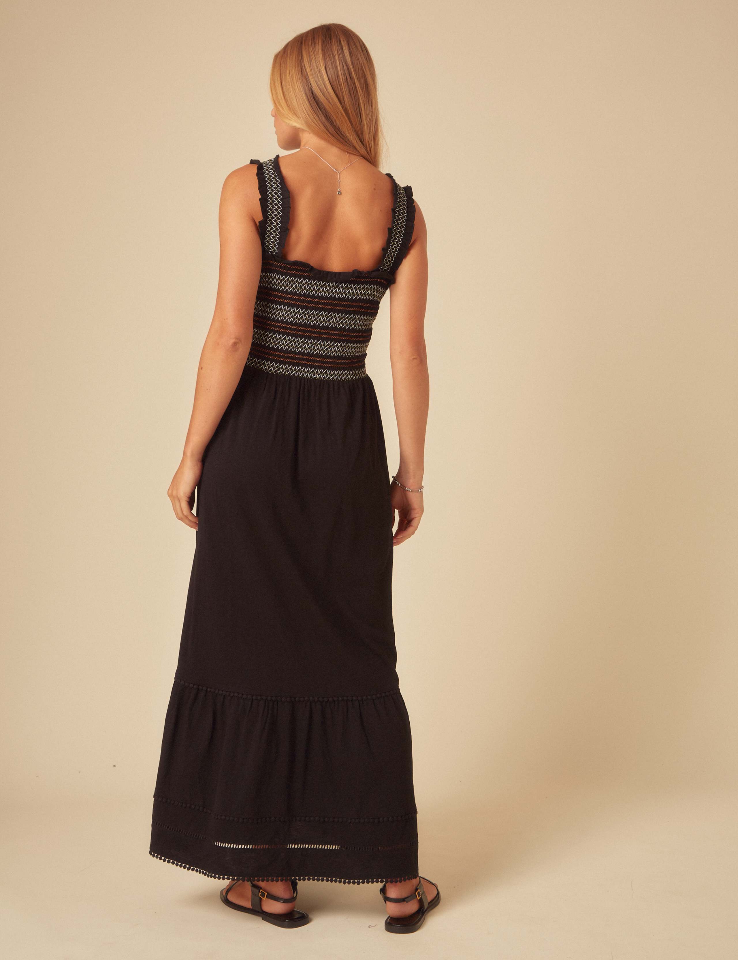 Pure Cotton Embroidered Square Neck Dress 2 of 4