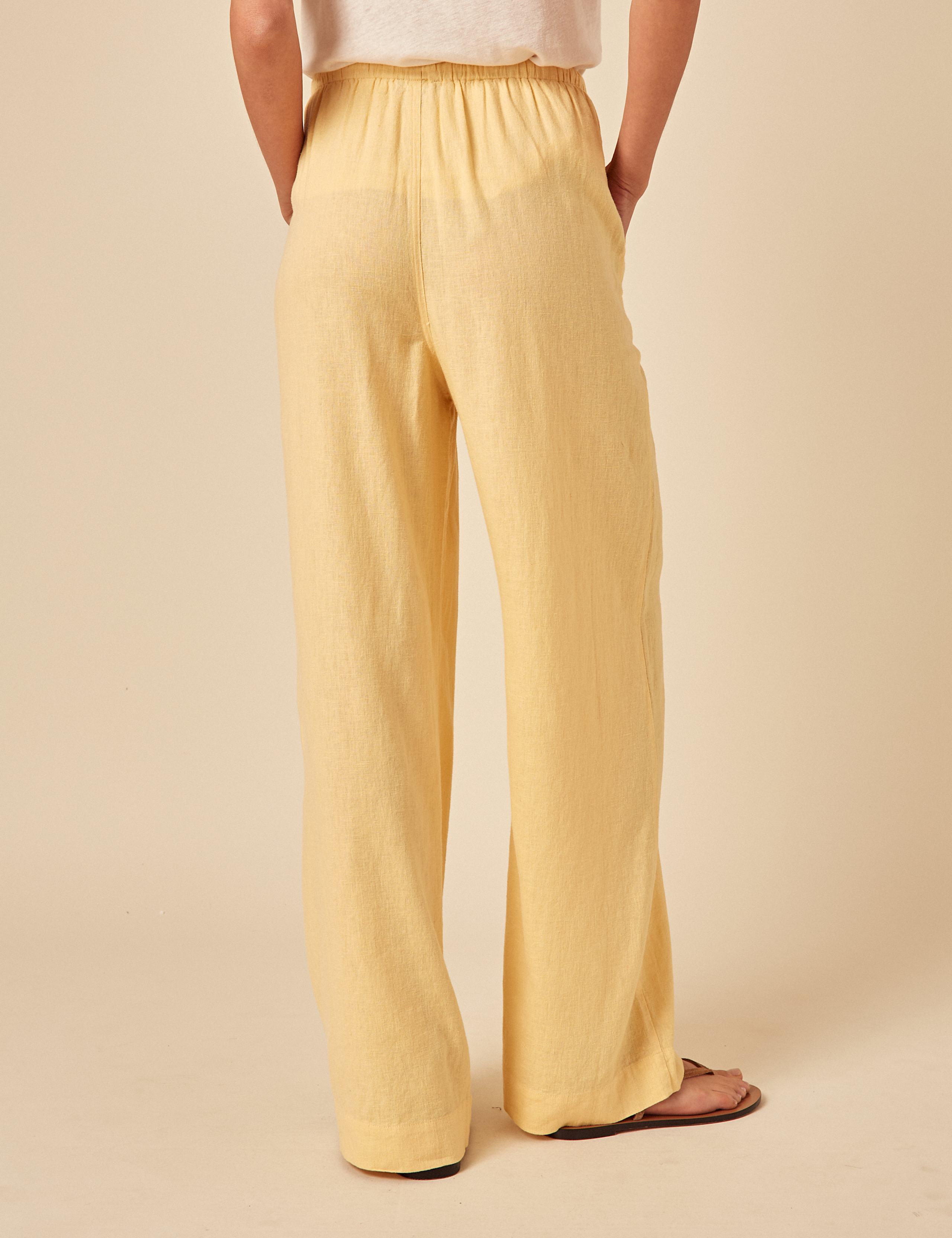 Linen Rich Drawstring Relaxed Trousers 3 of 5