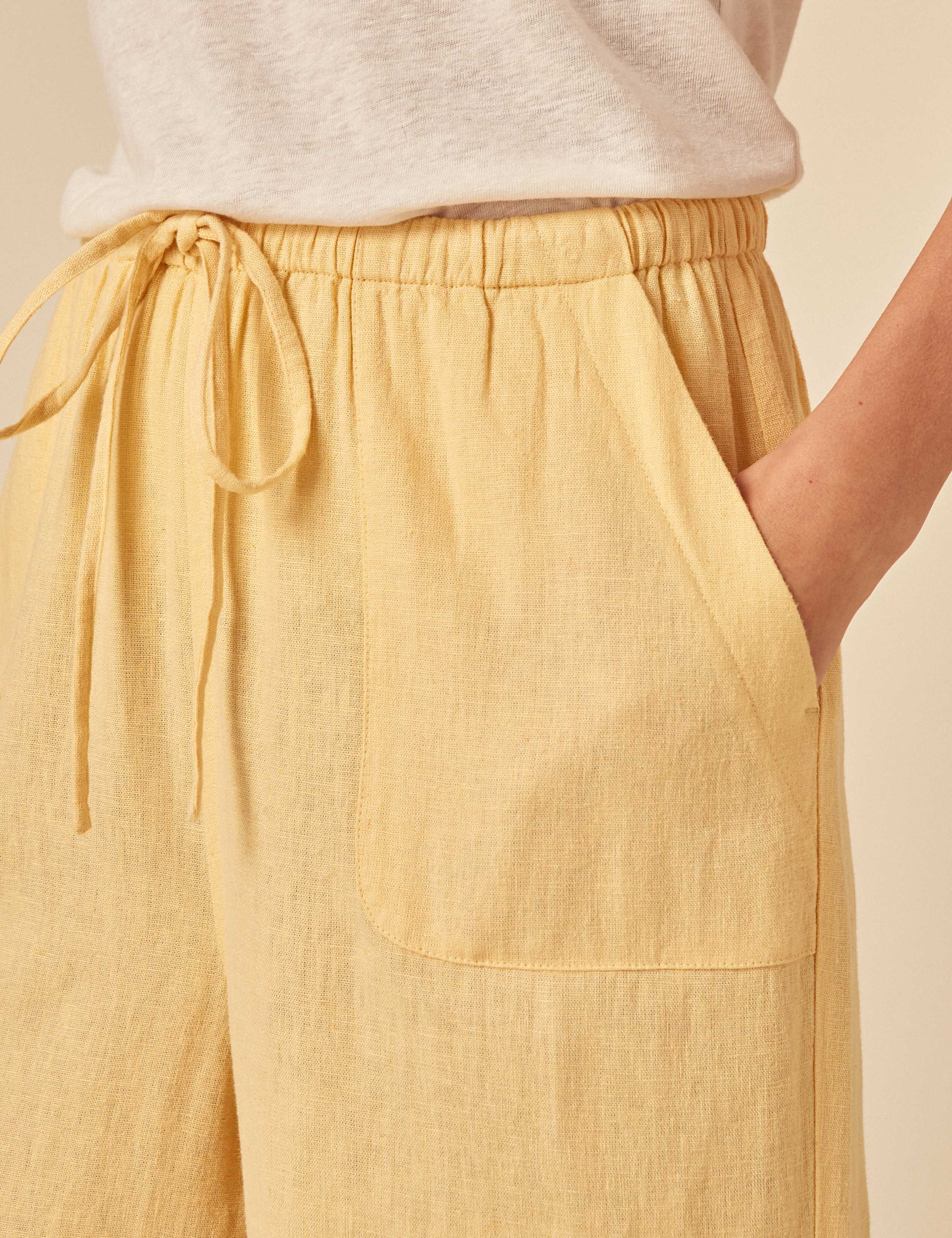 Linen Rich Drawstring Relaxed Trousers 4 of 5