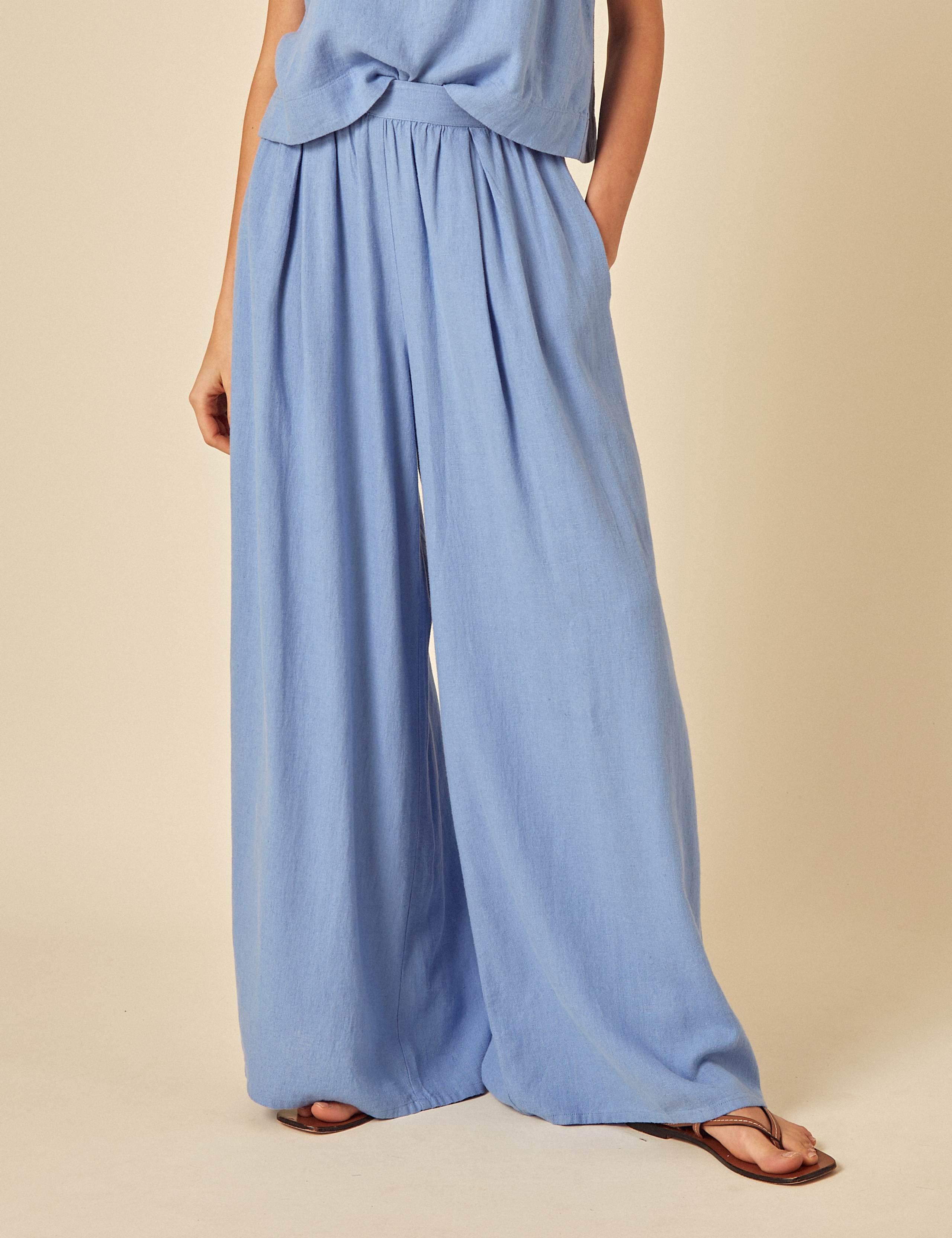 Linen Rich Wide Leg Trousers 2 of 4