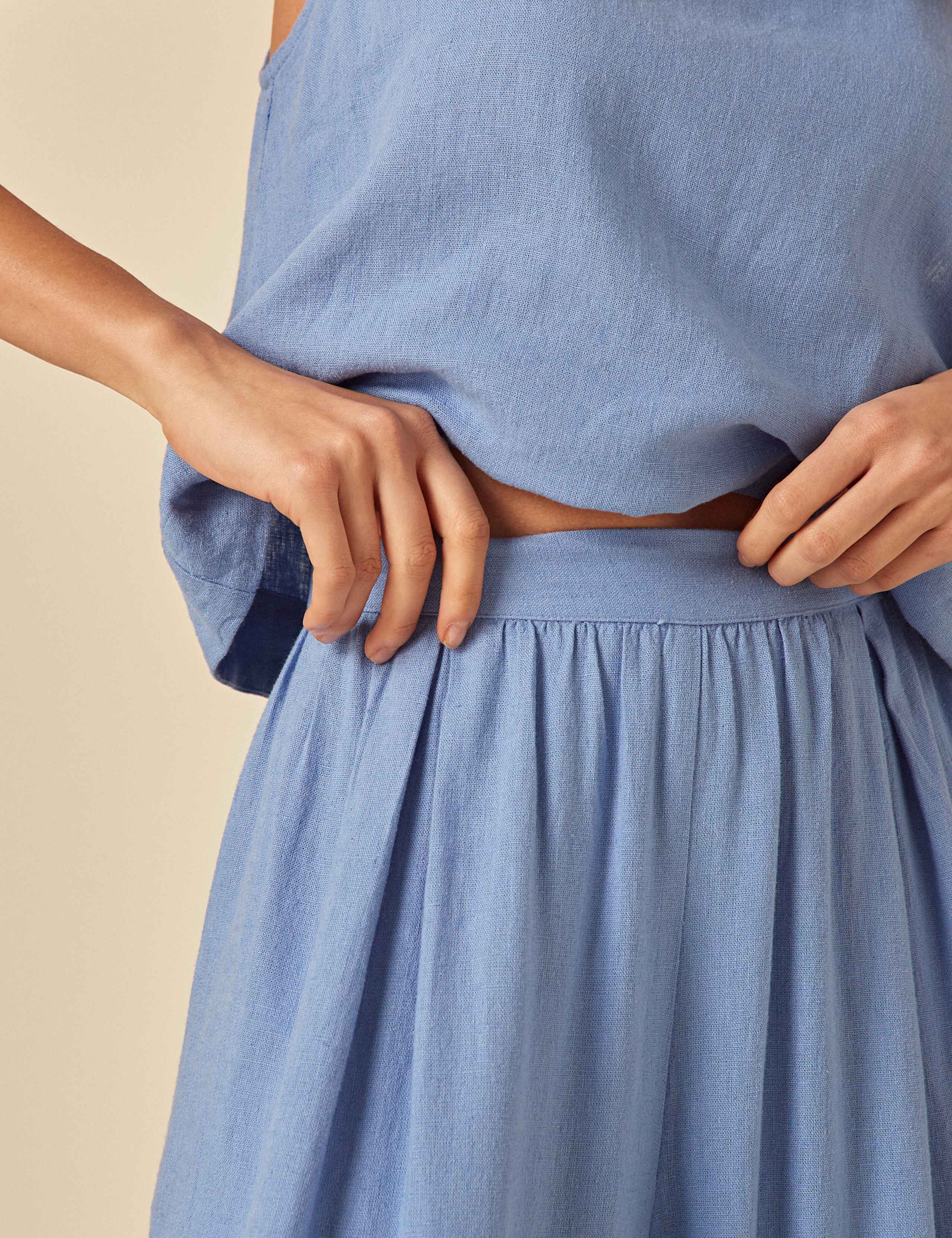 Linen Rich Wide Leg Trousers 4 of 4
