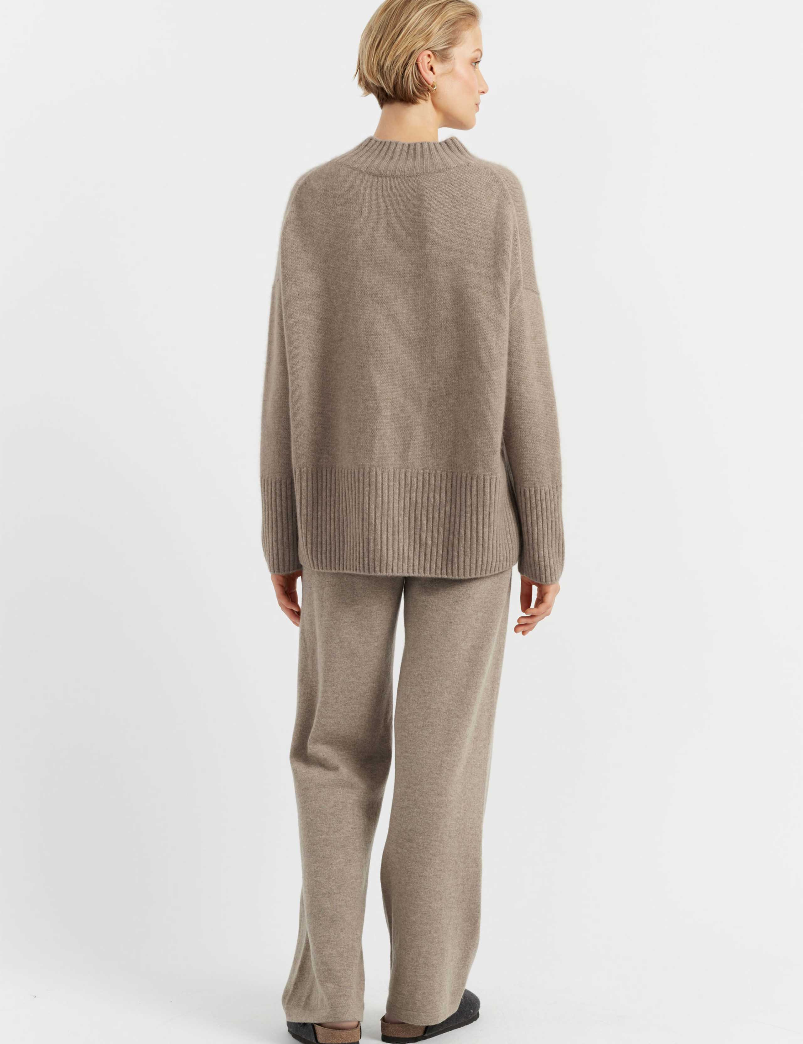 Pure Cashmere Funnel Neck Relaxed Jumper 3 of 3