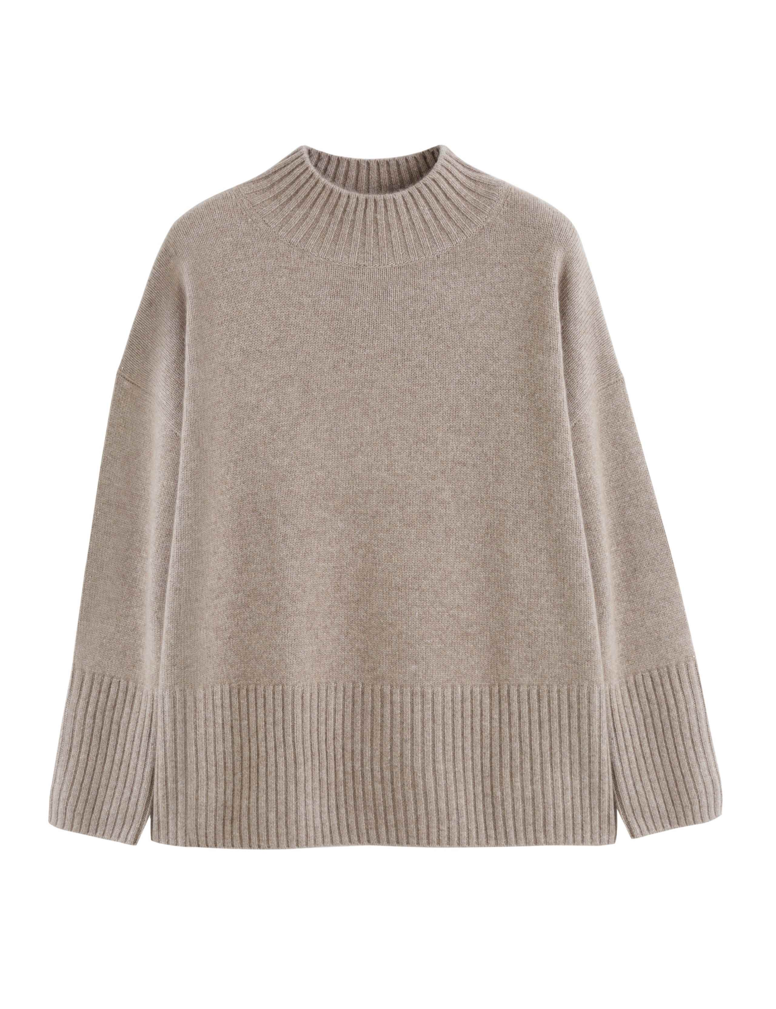 Pure Cashmere Funnel Neck Relaxed Jumper 2 of 3