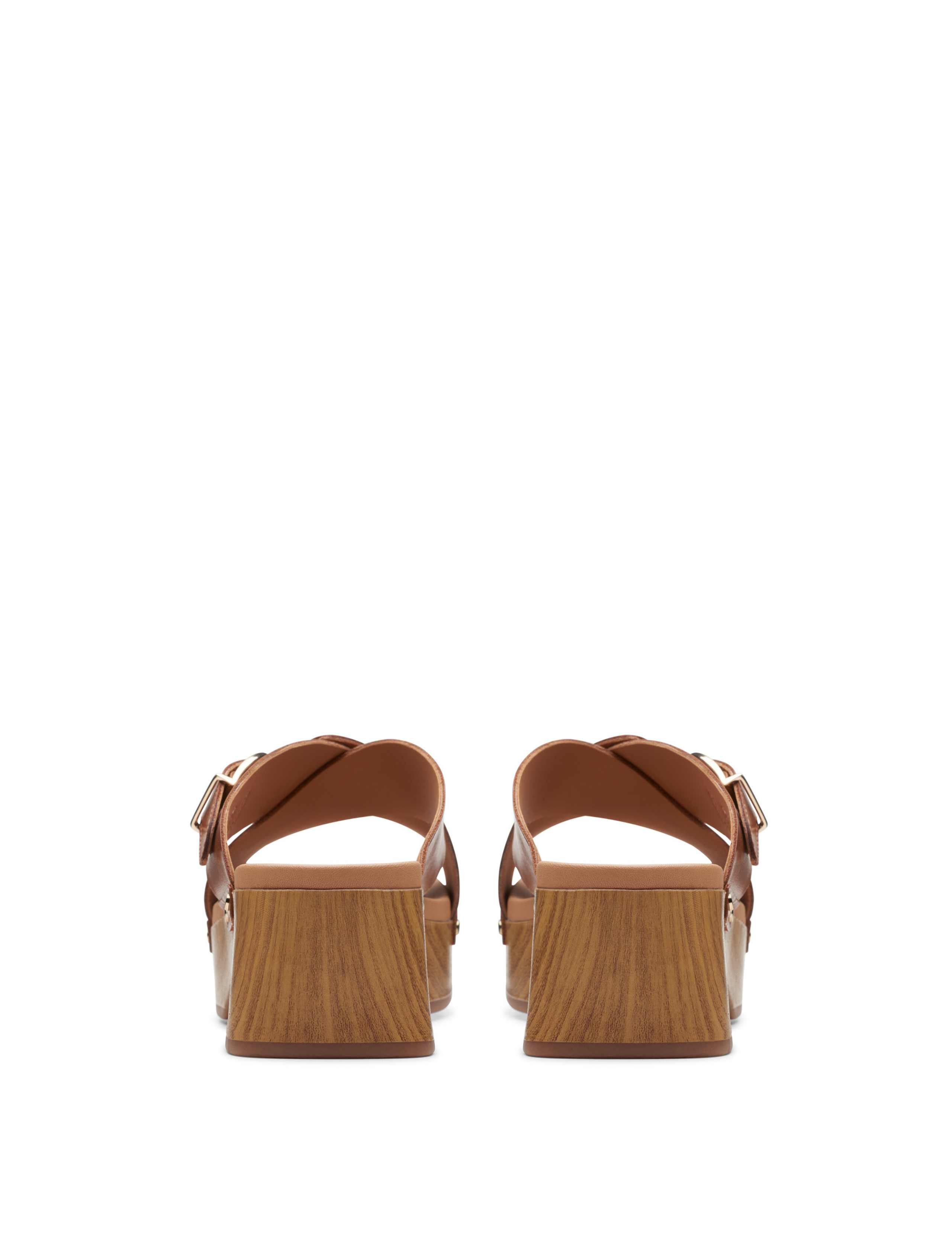 Leather Metallic Platform Clogs 5 of 6