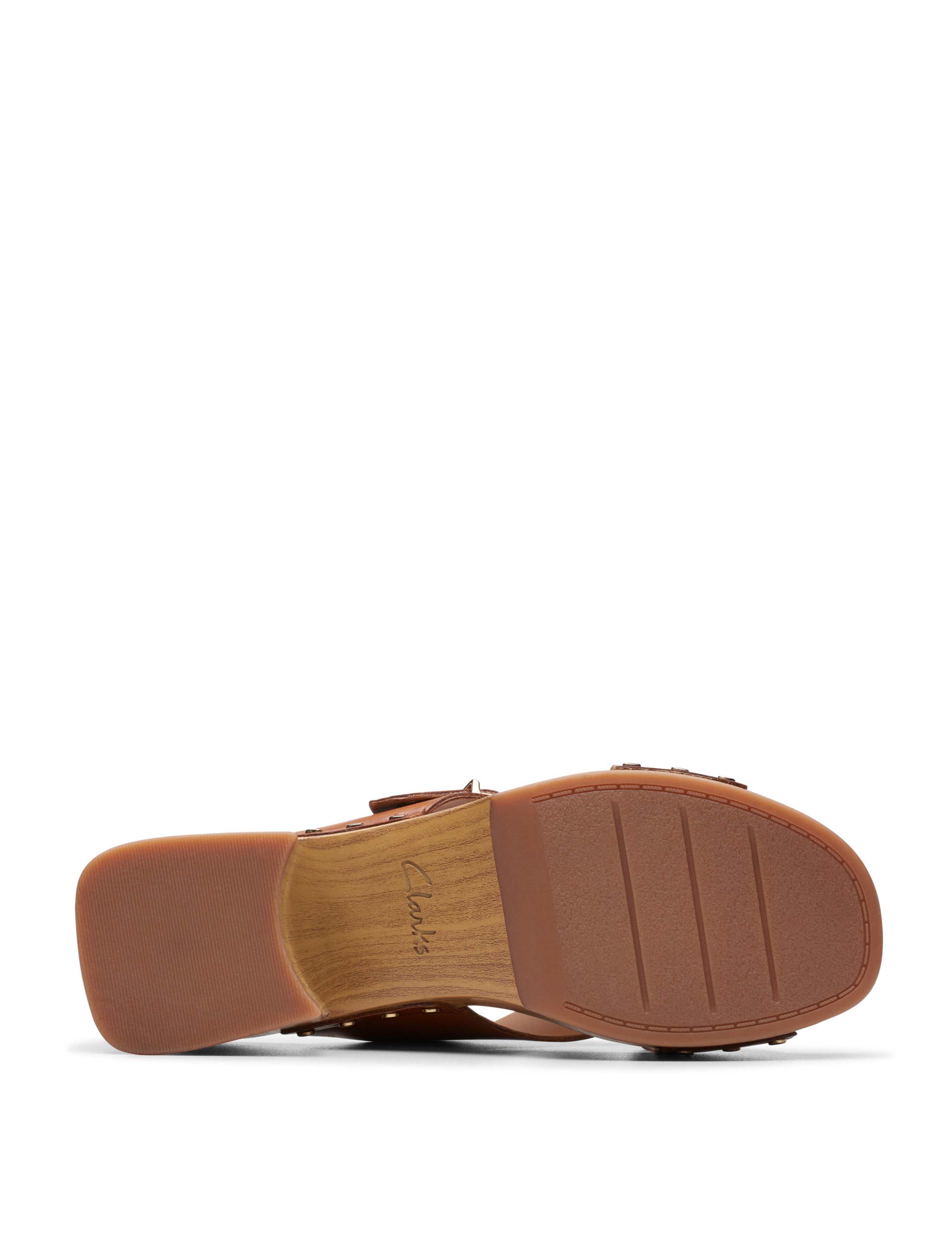 Leather Metallic Platform Clogs 6 of 6