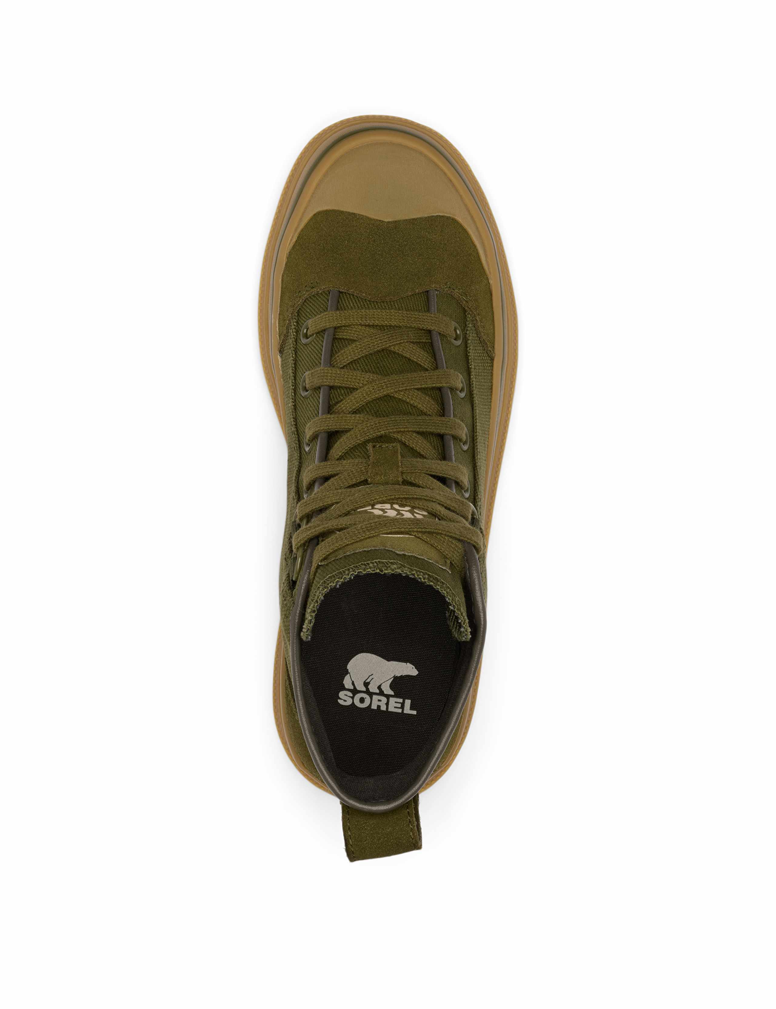Canvas Suede Panel Mid Top Trainers 9 of 10