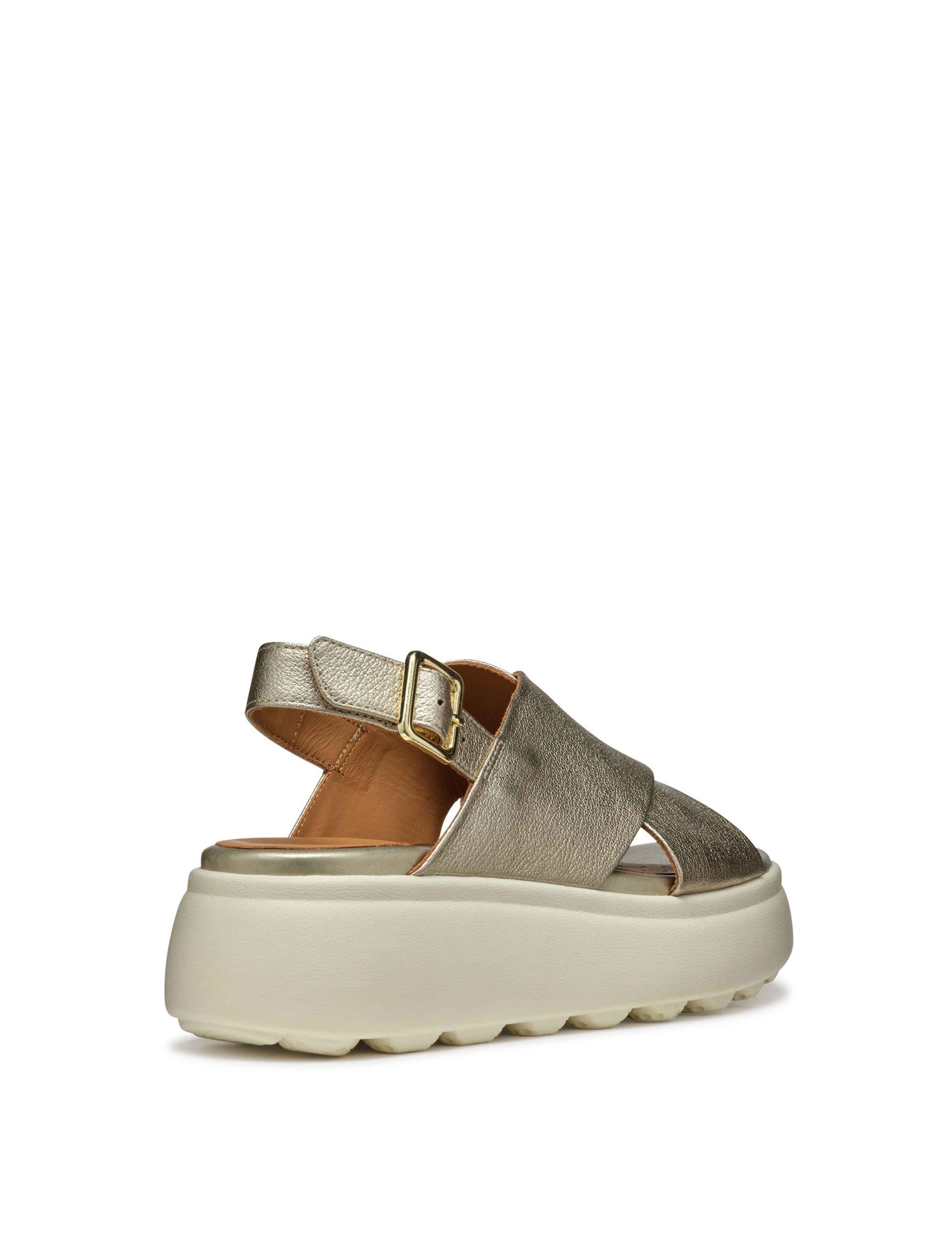 Leather Ankle Strap Flatform Sandals 4 of 6