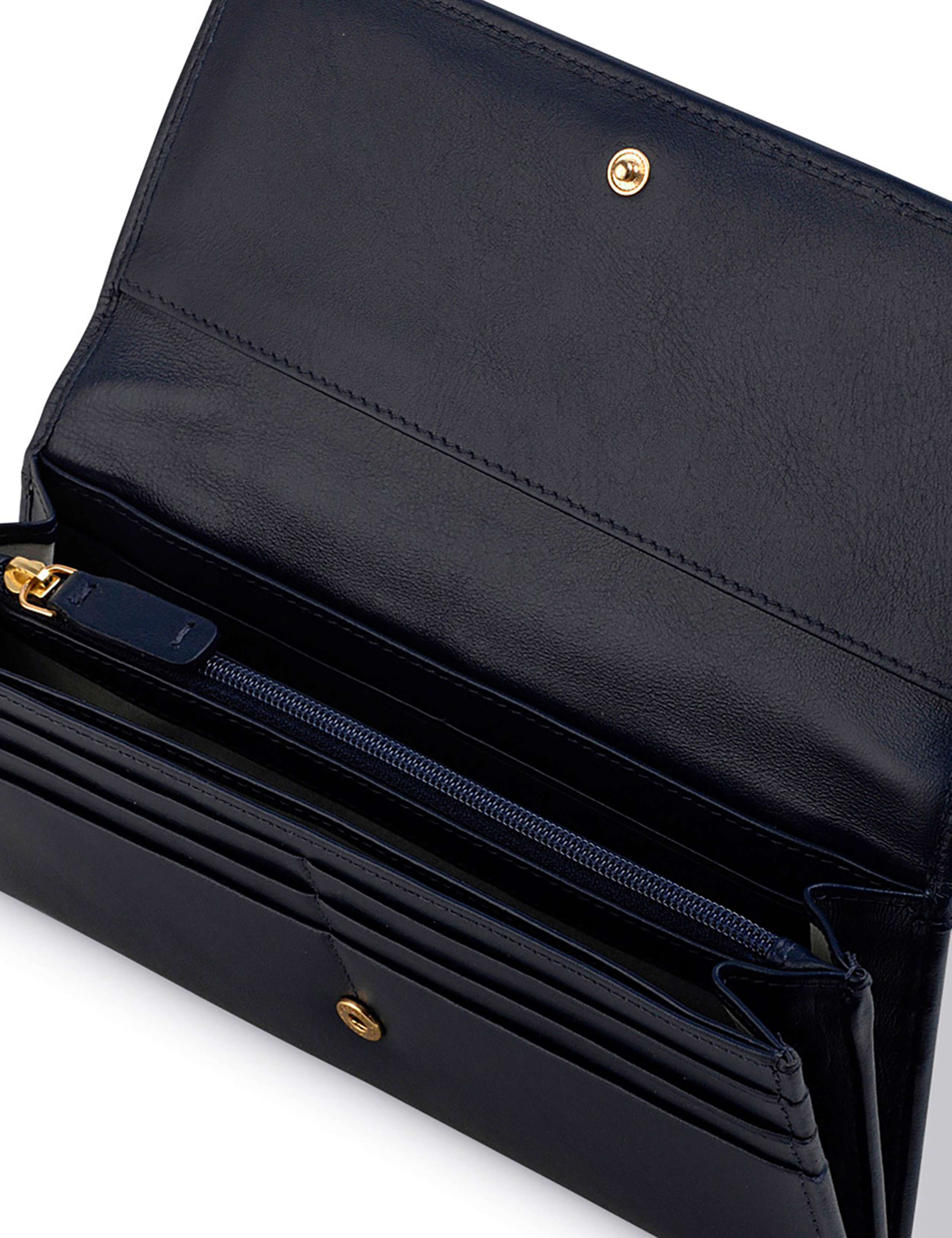 Pockets Leather Foldover Purse 2 of 4