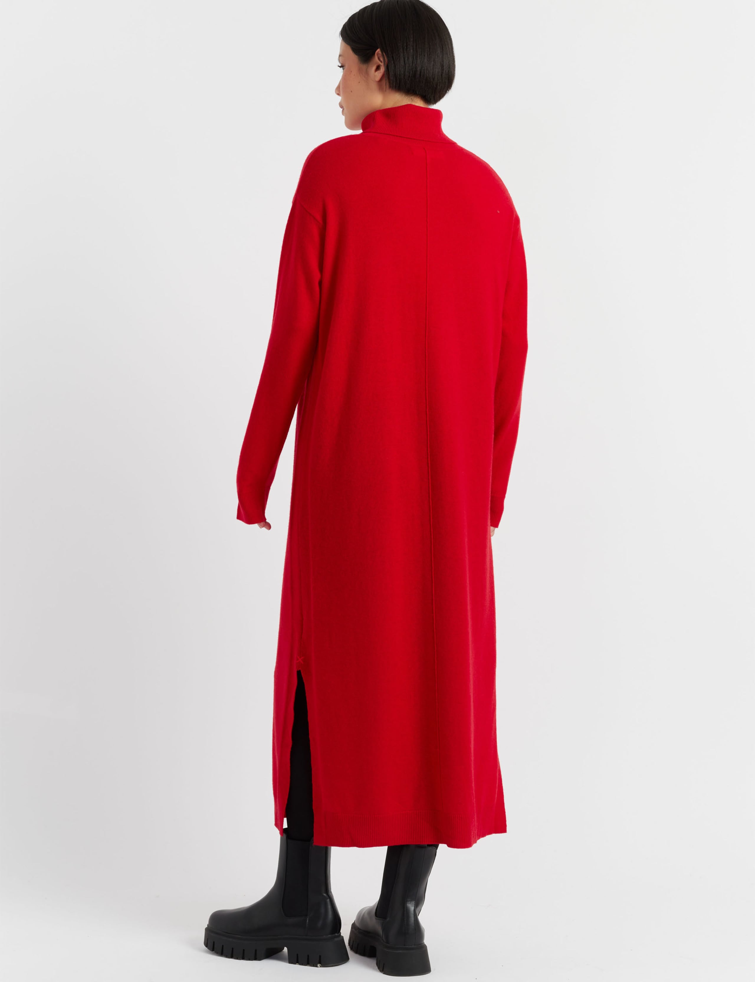 Wool Rich Roll Neck Midi Jumper Dress 3 of 3