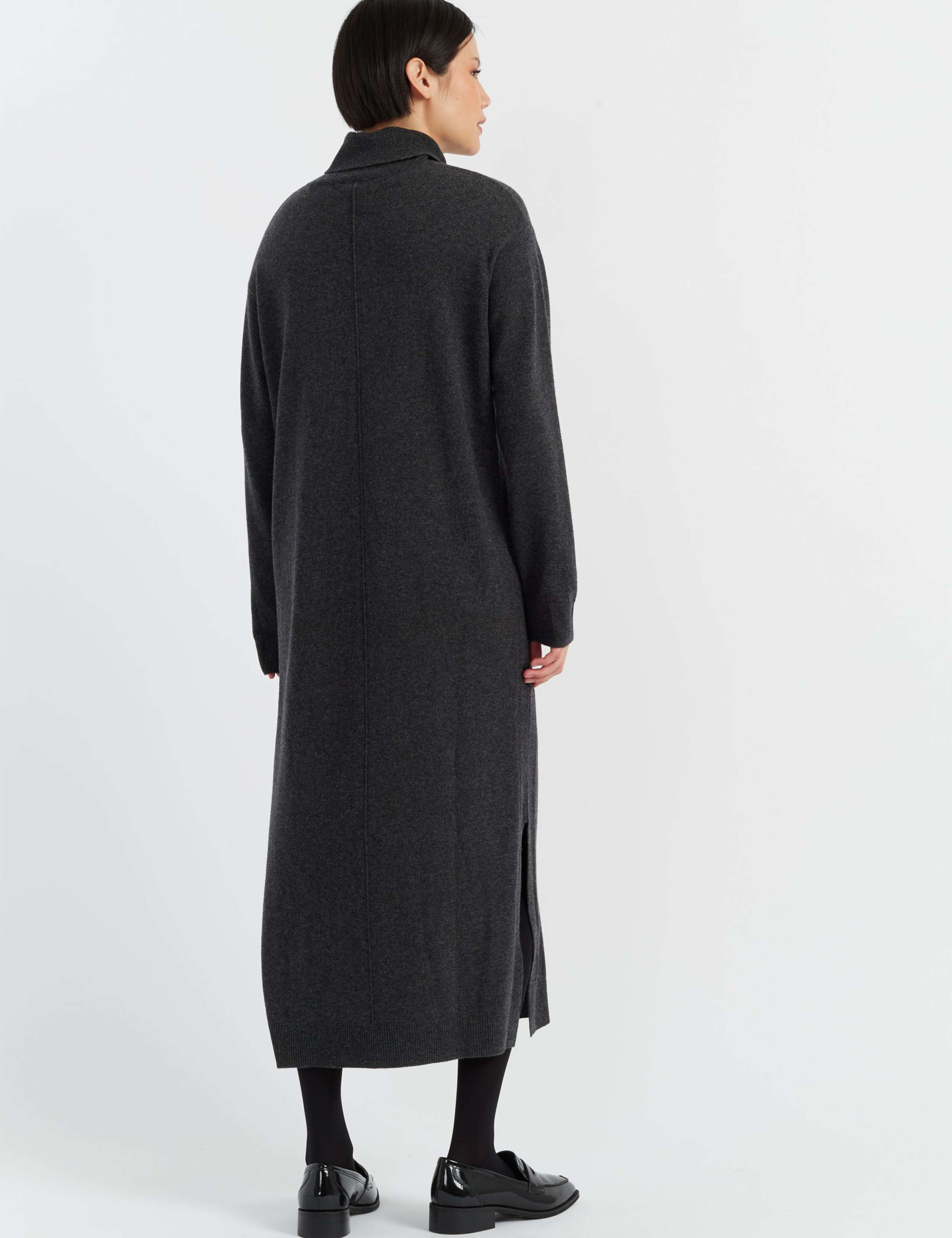 Wool Rich Roll Neck Midi Jumper Dress 3 of 3