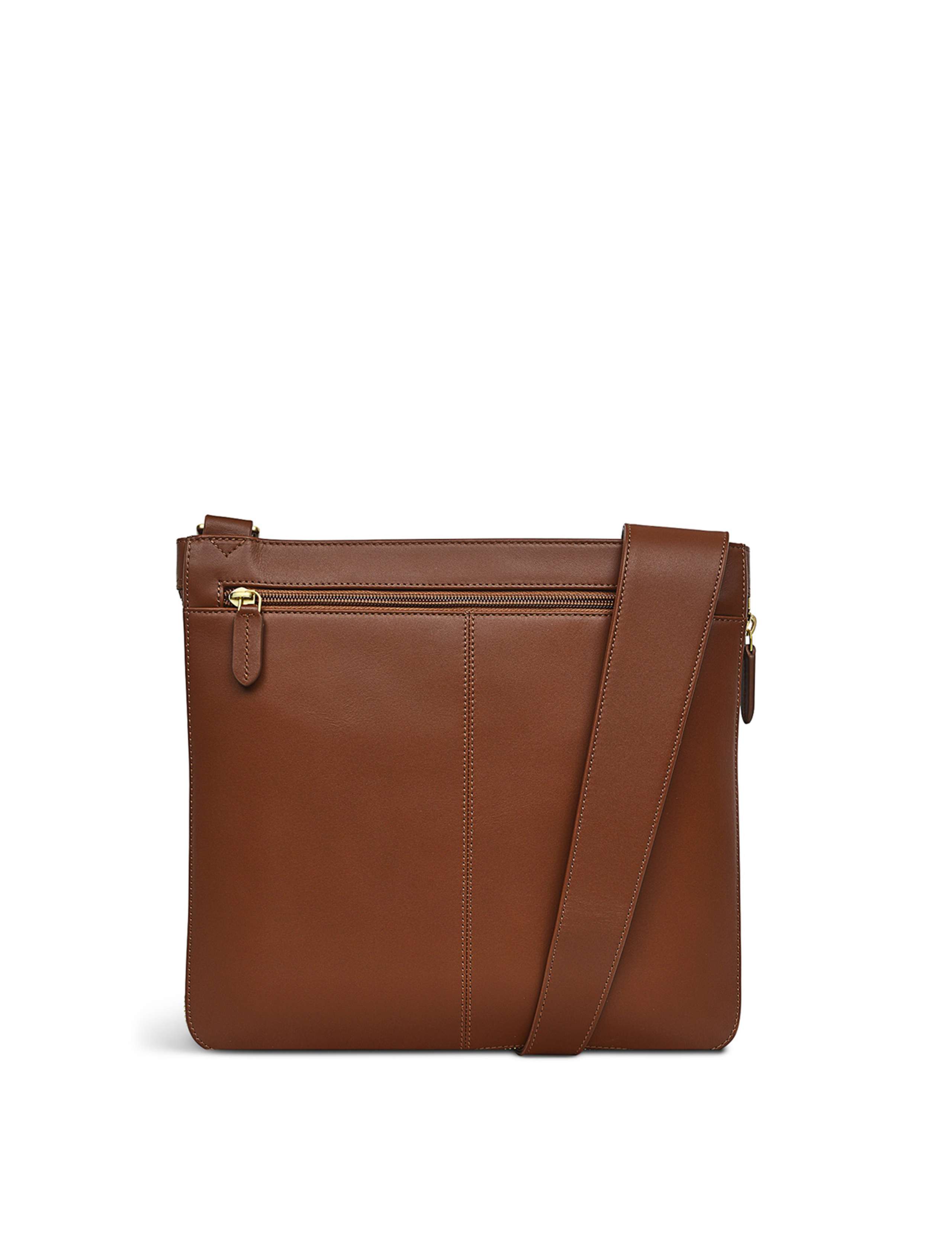 Pockets Leather Zip Around Cross Body Bag 2 of 4