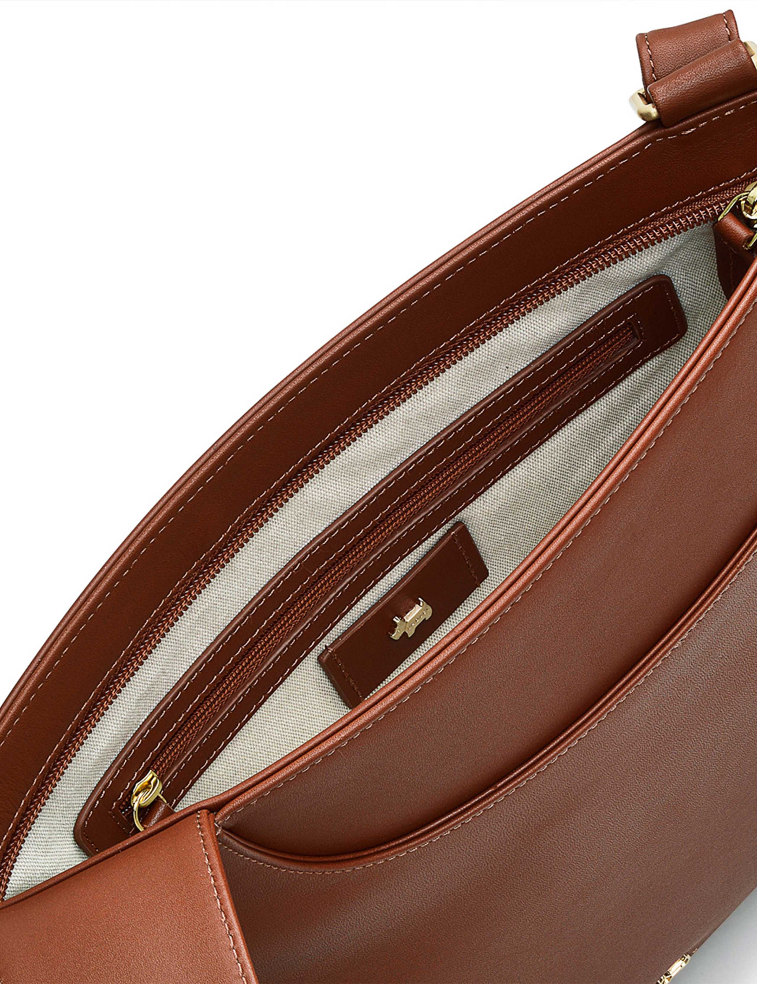 Pockets Leather Zip Around Cross Body Bag 3 of 4