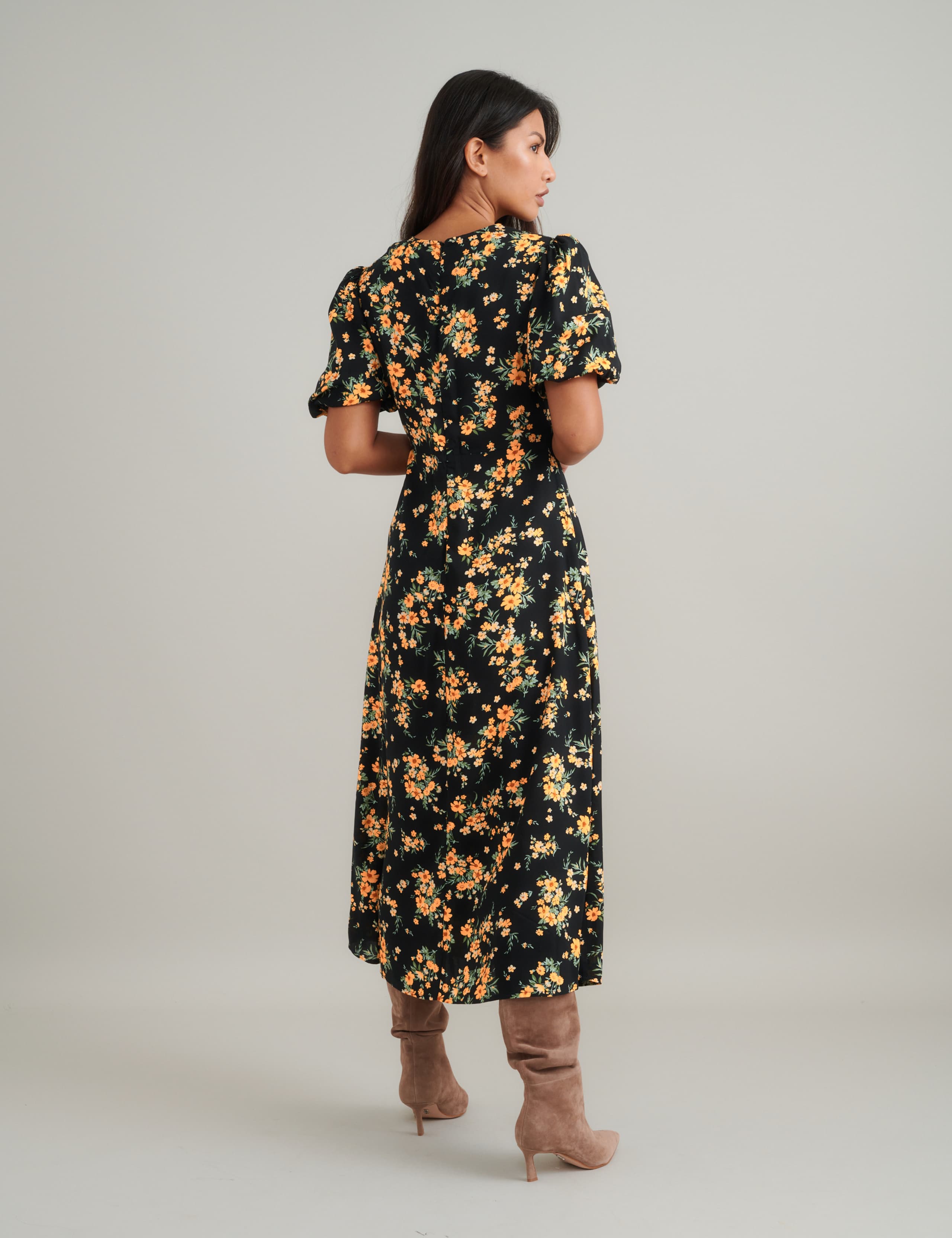 Floral Midi Tea Dress 2 of 5